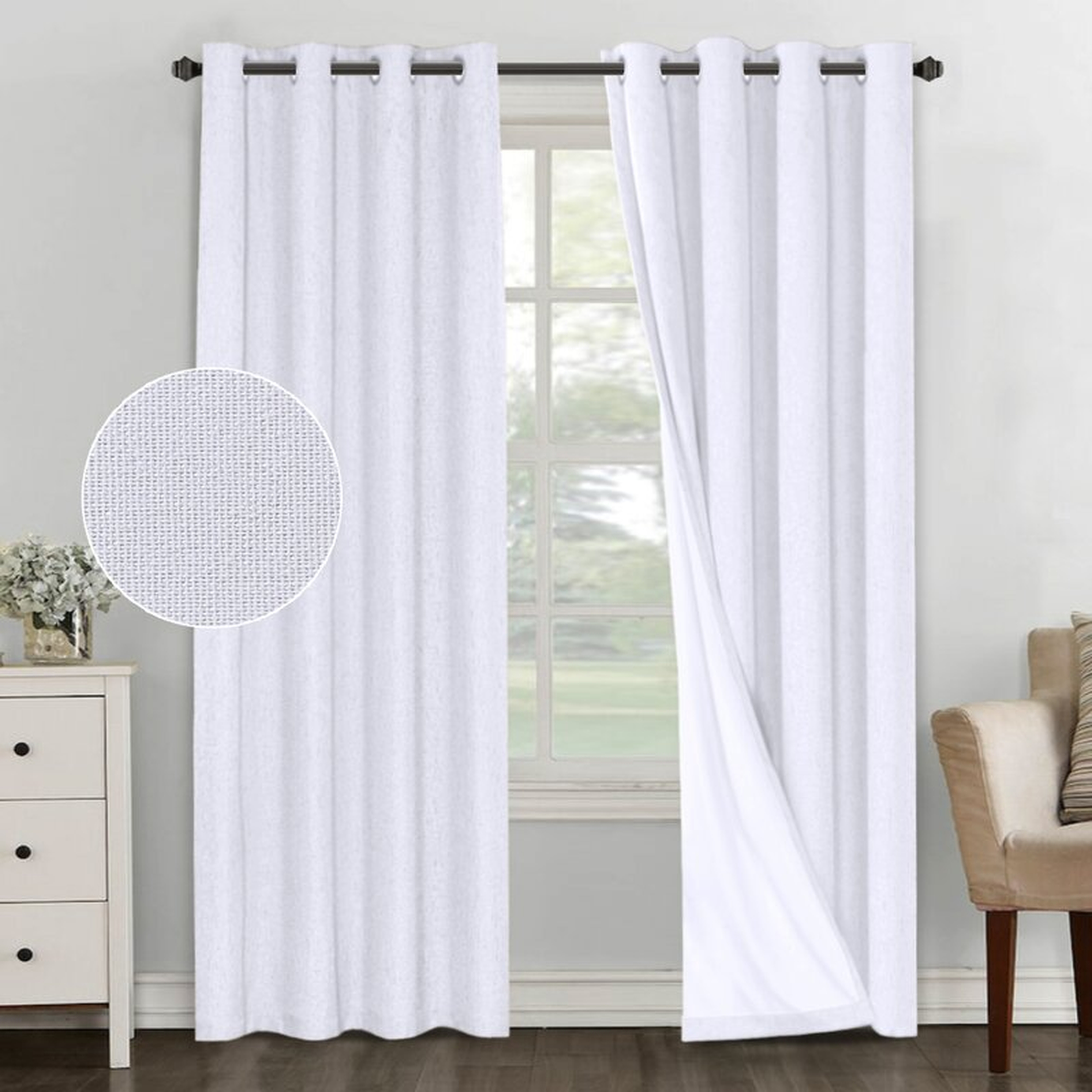 Mike Solid Color Max Blackout Thermal Grommet 2 Curtain/Drapes (Set of 2) - Wayfair