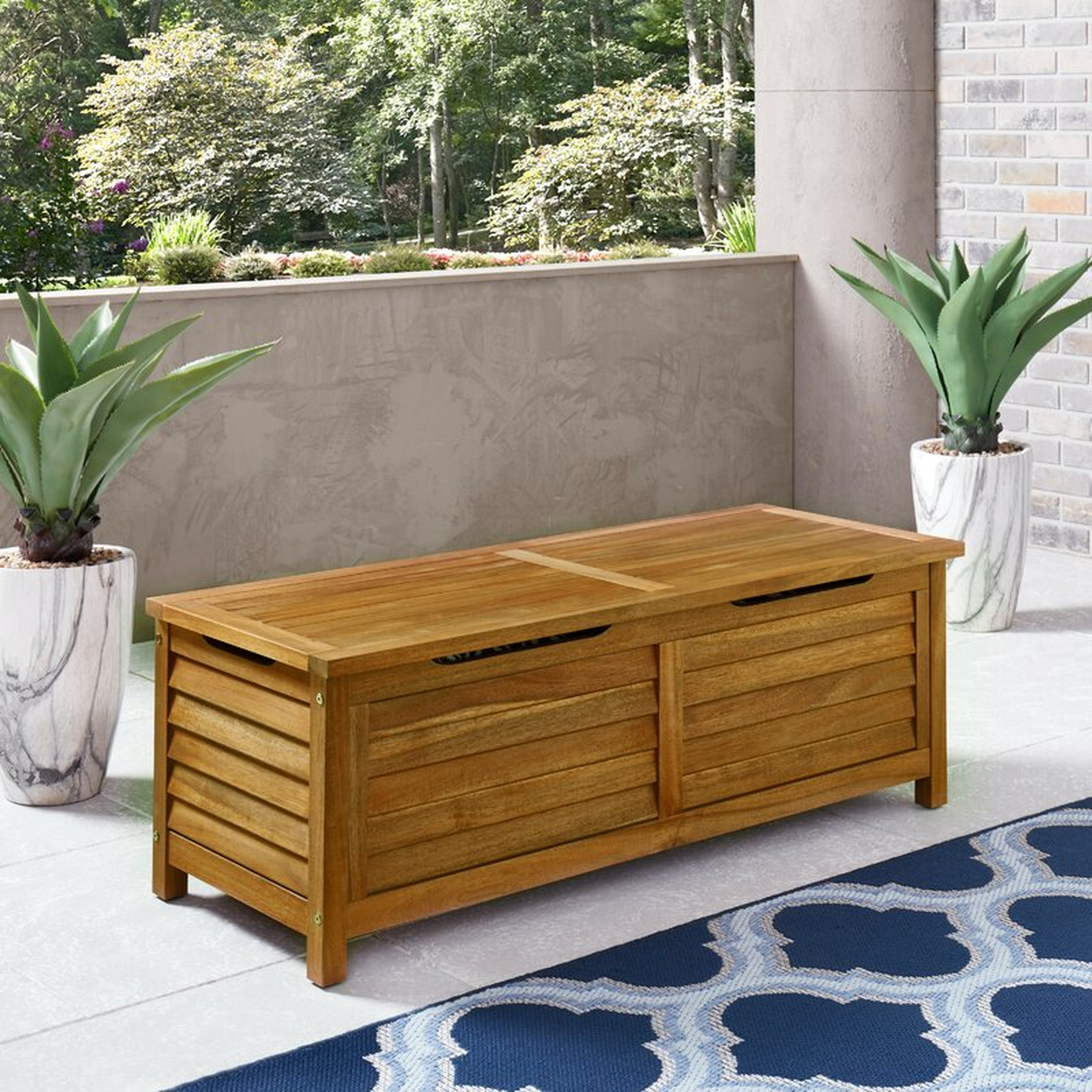 Wilczek 78.87 Gallons Solid Wood Deck Box - Wayfair