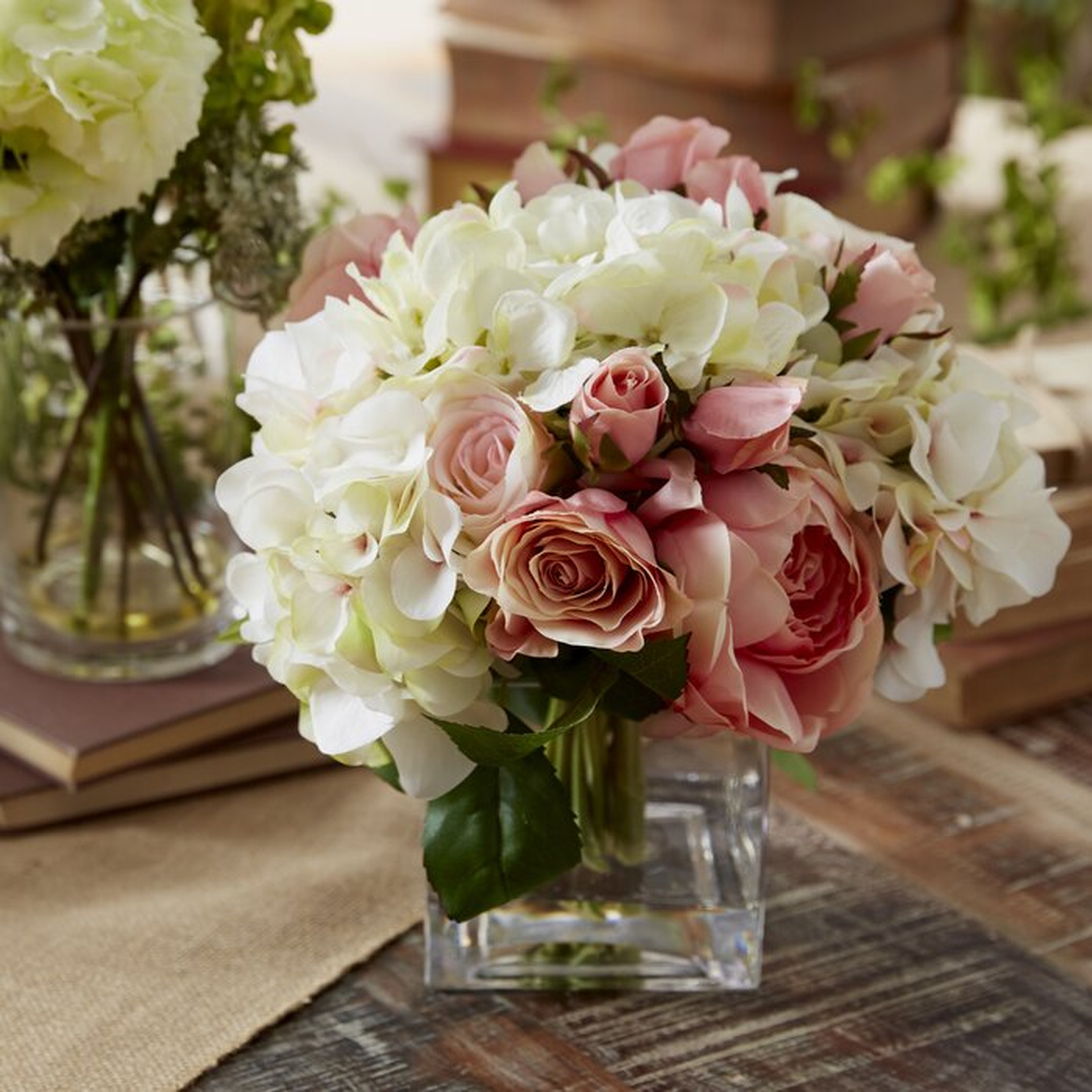 Assorted Roses Centerpiece in Glass Vase - Wayfair