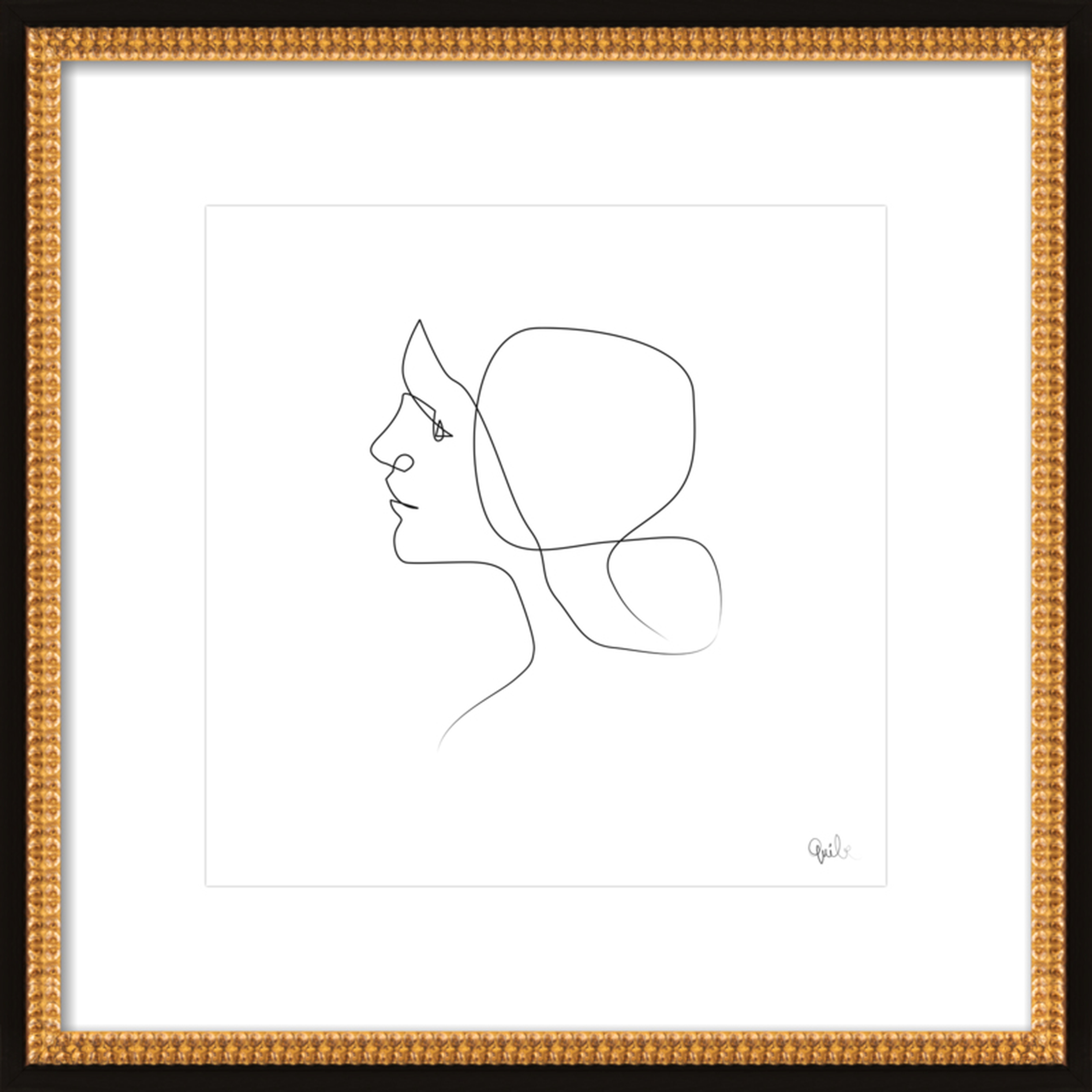 Viviane, Art Print, Black Frame, 16"x 16" - Artfully Walls