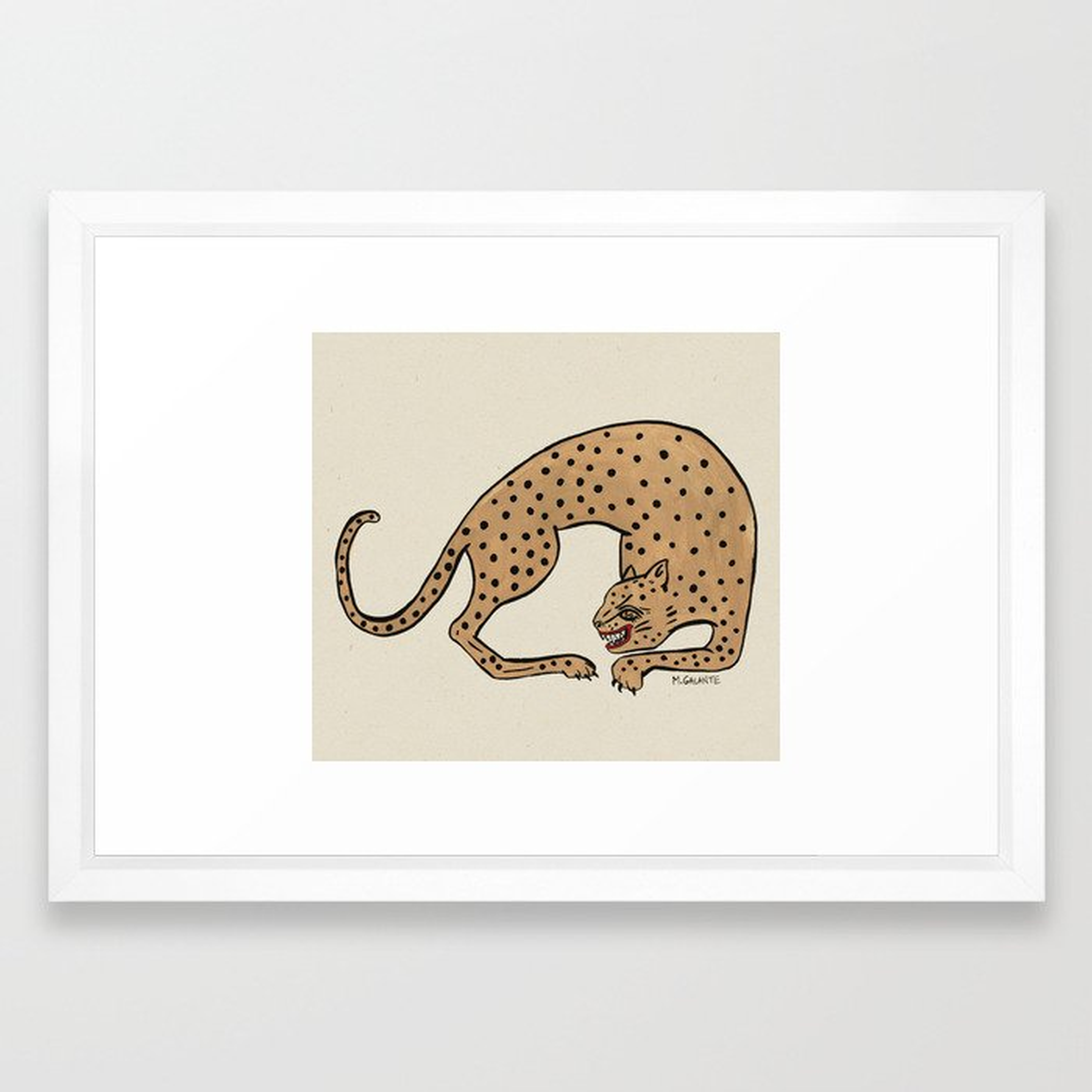 Cheetah Framed Art Print - Society6