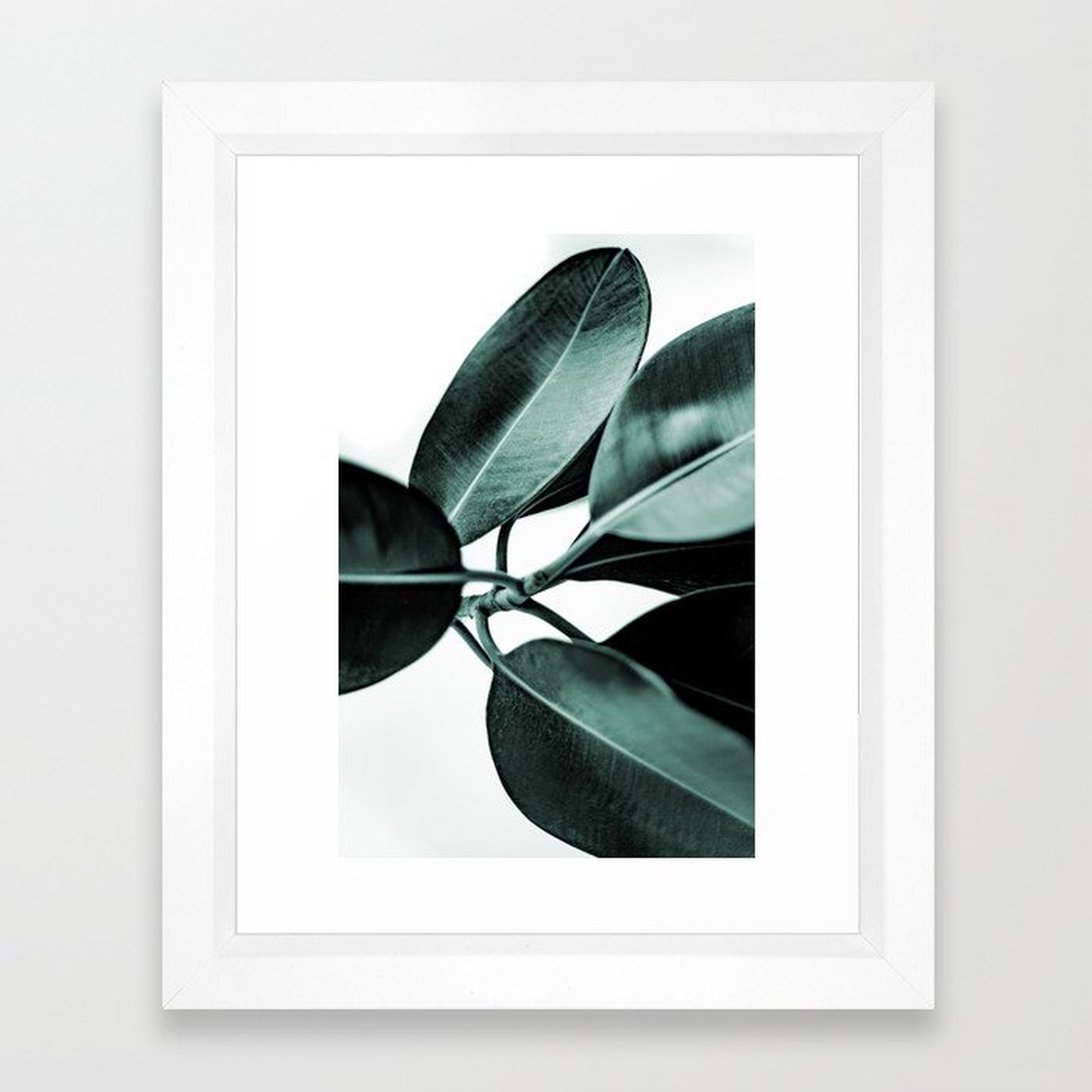 Minimal Rubber Plant Framed Art Print - Society6