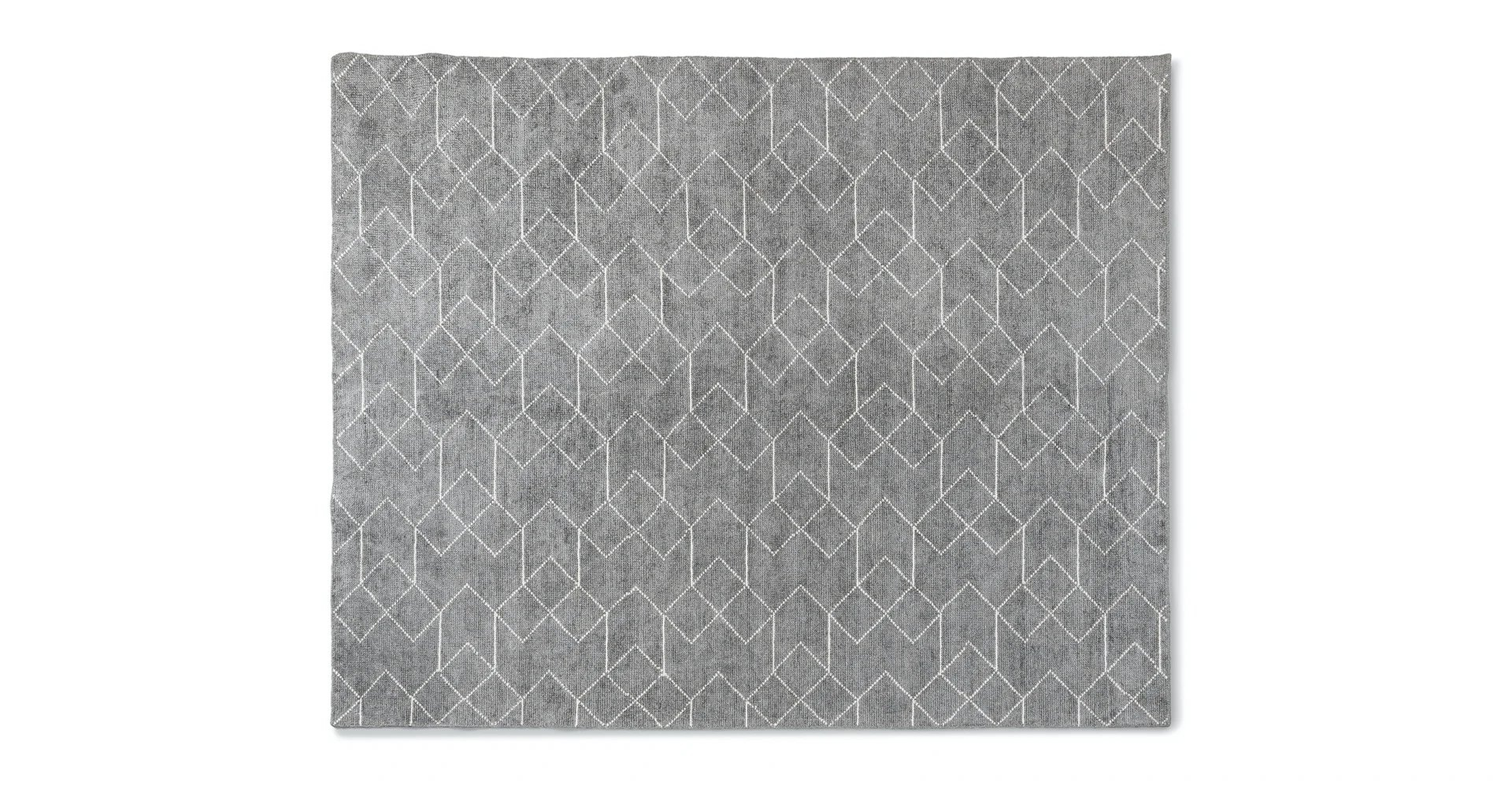Polygon Basalt Gray / White Rug 8 x 10 - Article