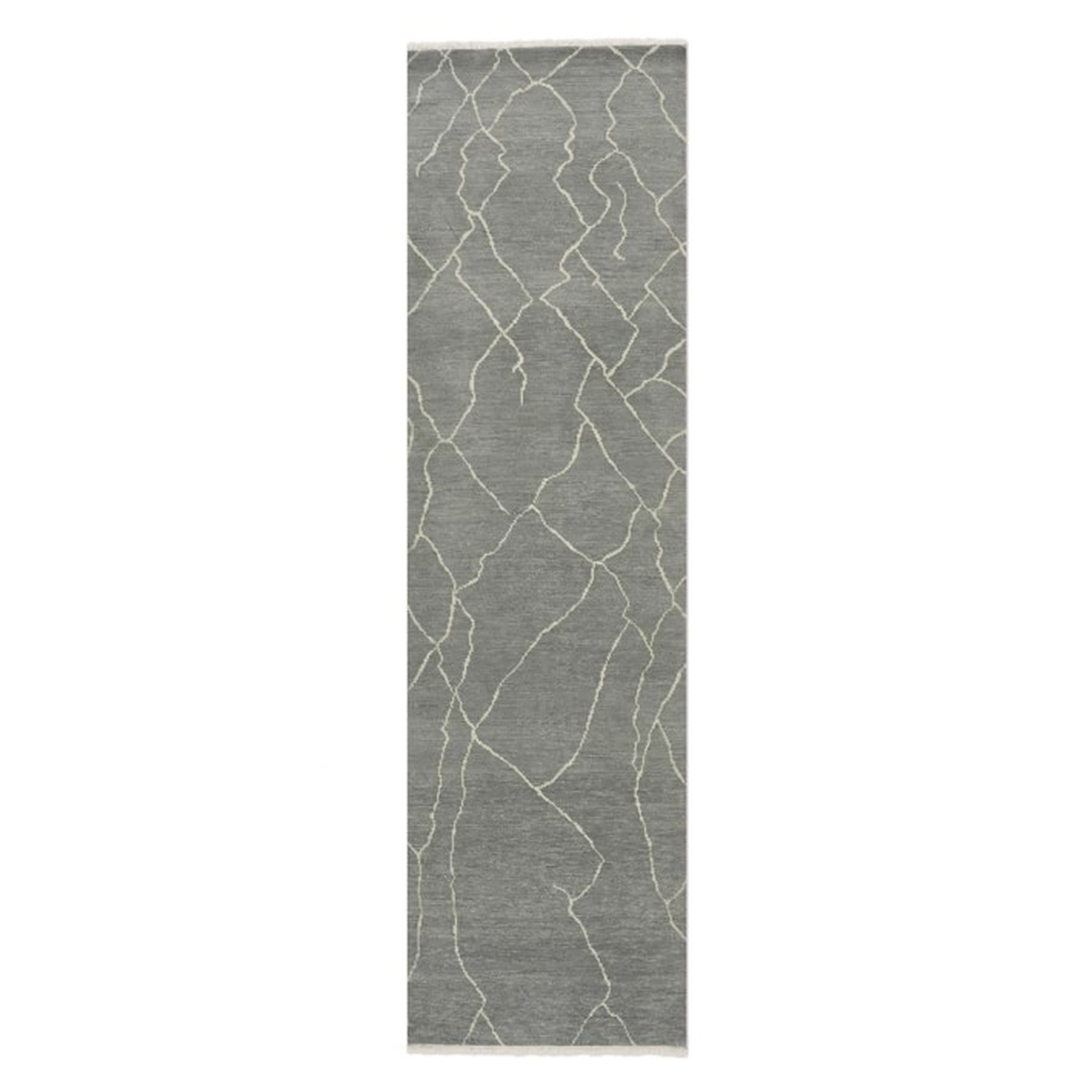 Mountain Fog Hand-Knotted Rug, Grey 3' x 10' - Williams Sonoma