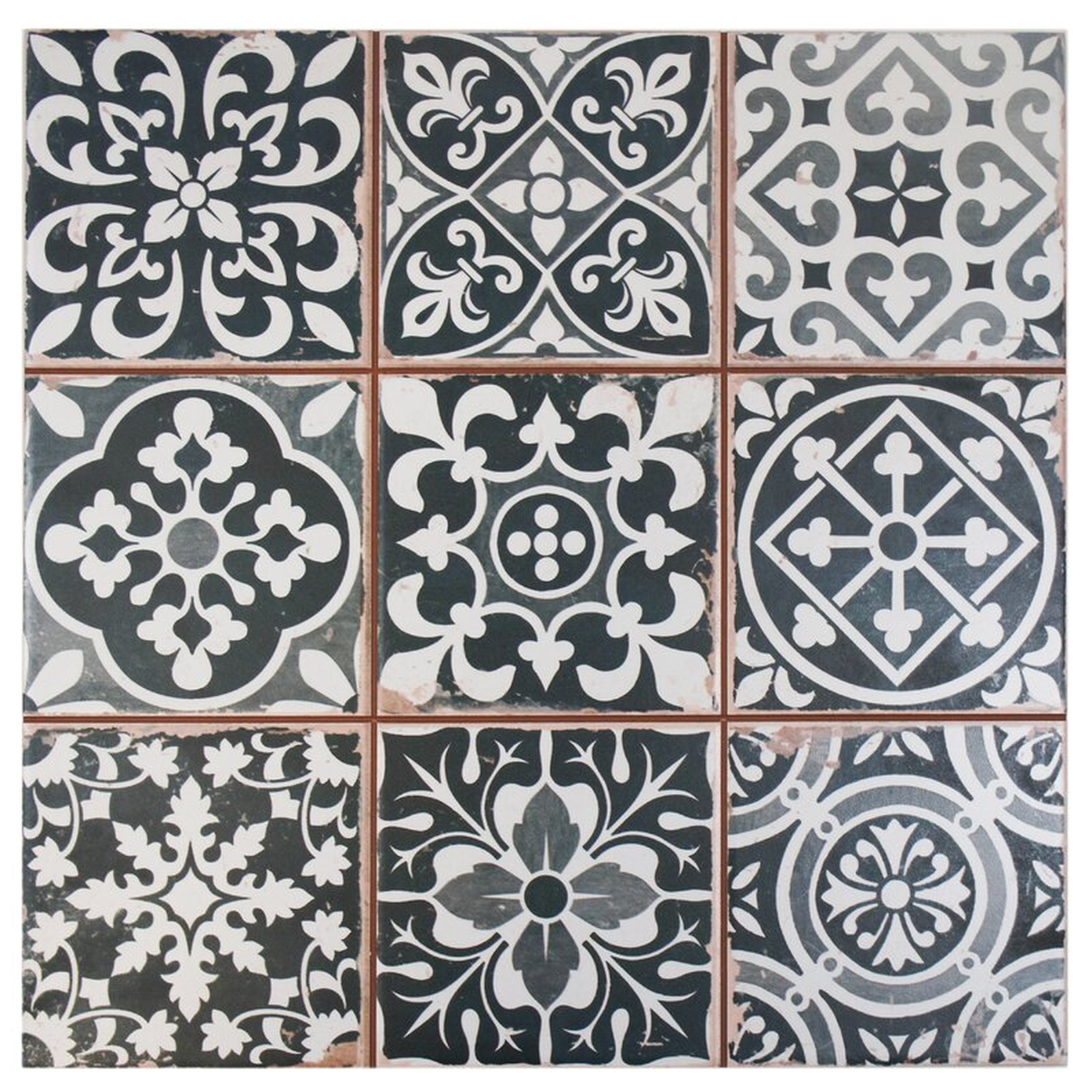 Faventie 13" x 13" Ceramic Patterned Wall & Floor Tile / per sq. ft. - Wayfair