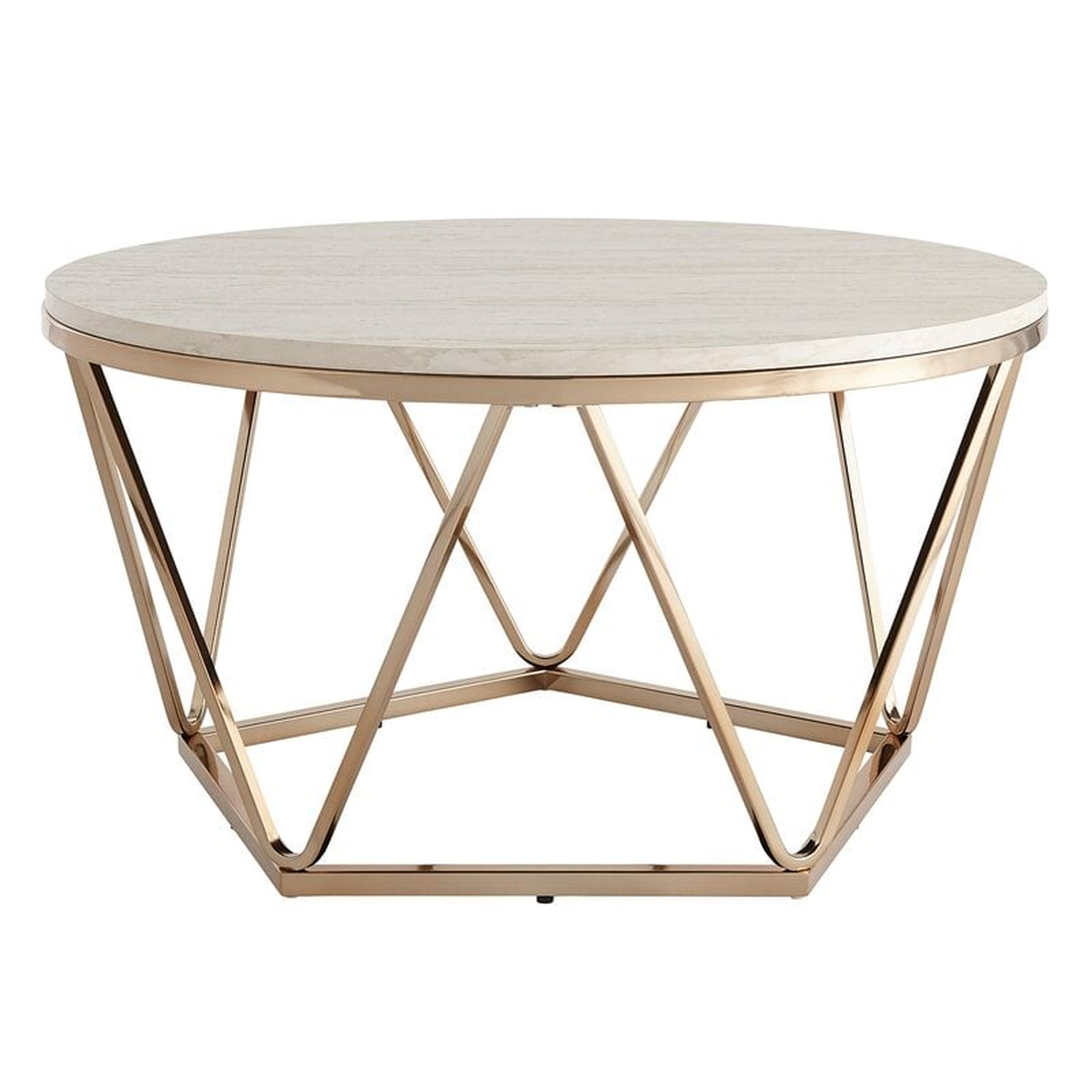 Trygve Frame Coffee Table, Gold - Wayfair