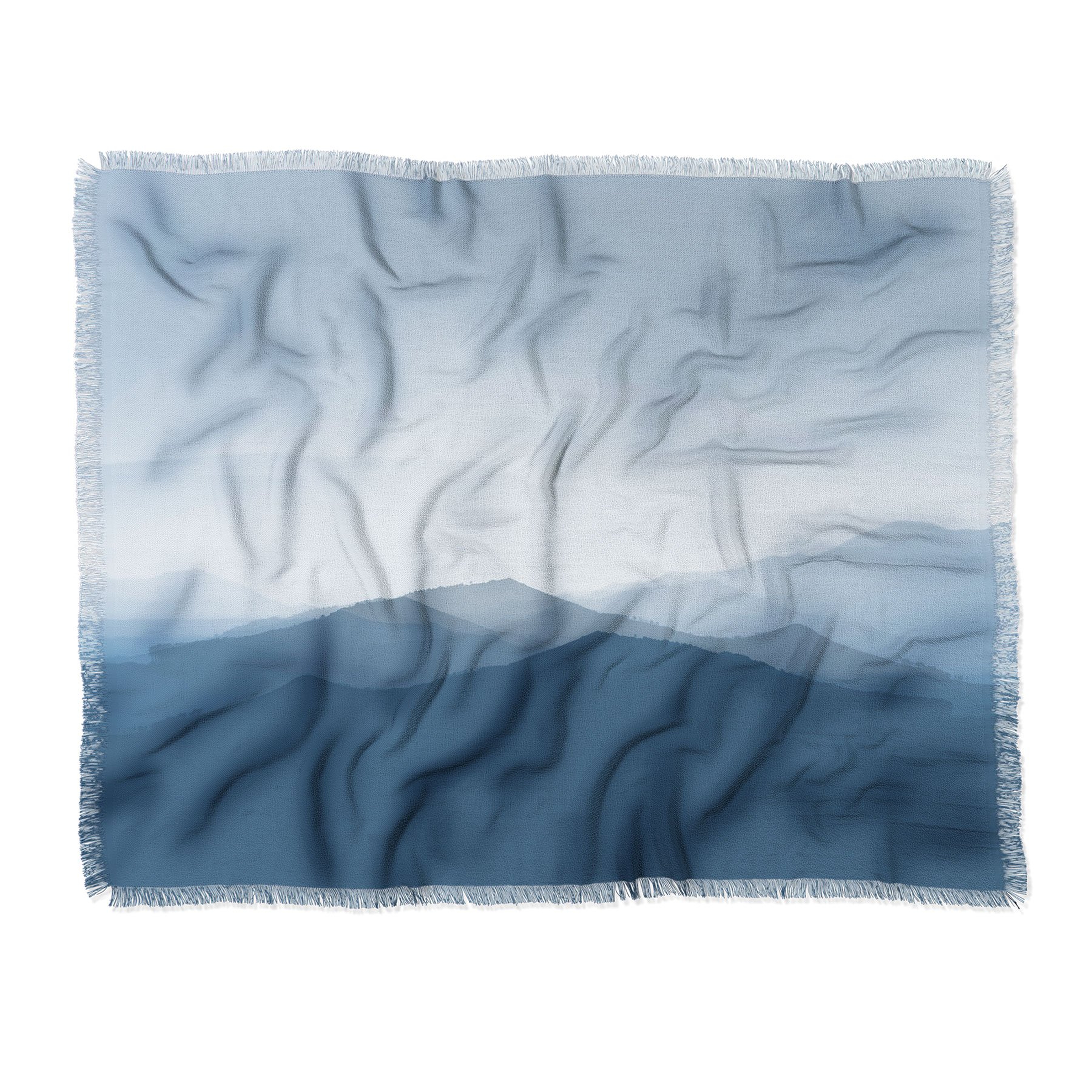 Hazy Morning Blues by Ingrid Beddoes - Woven Throw Blanket 60" x 50" - Deny Designs