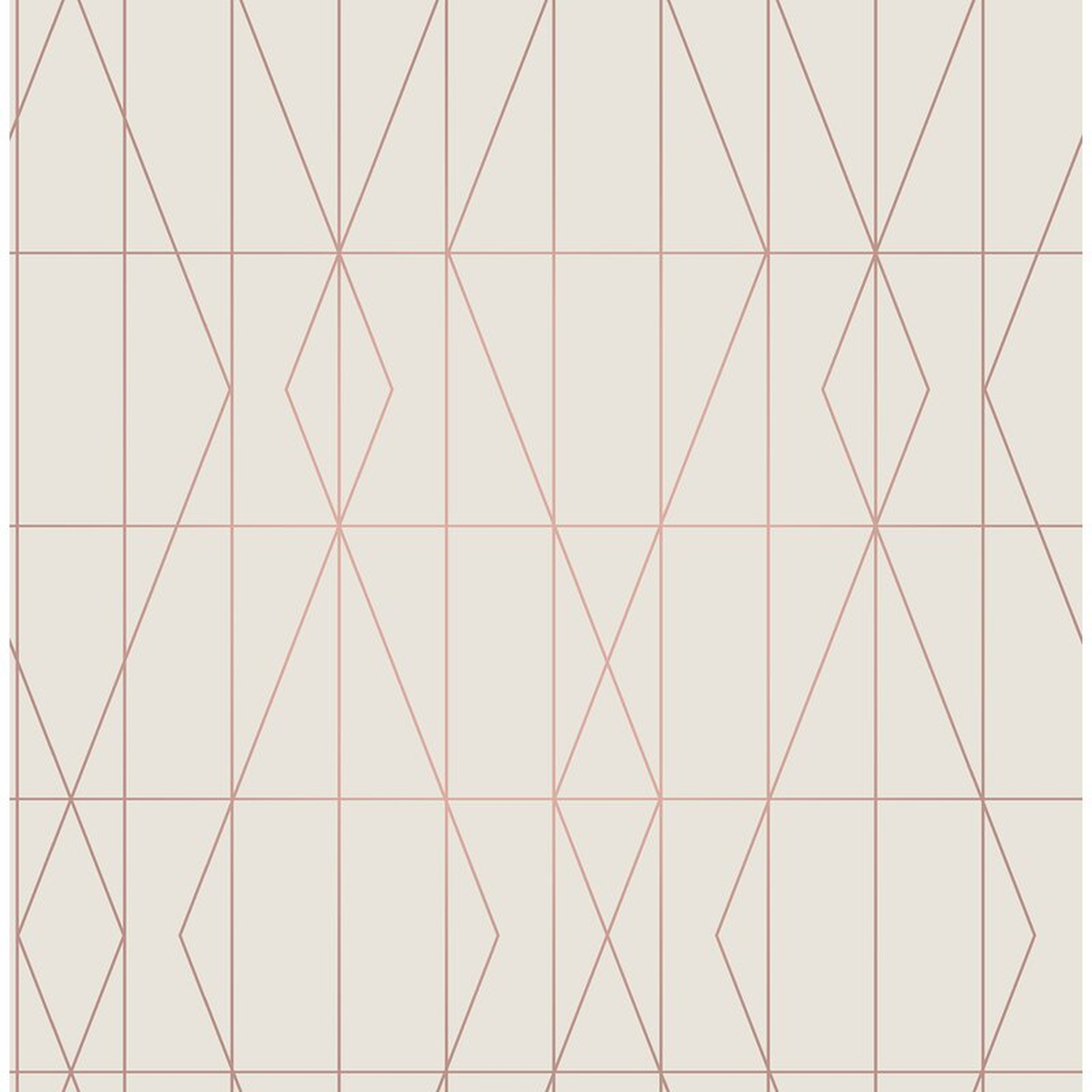 Lewisboro Diamond Geo 33' L x 20.5" W Wallpaper Roll - Wayfair