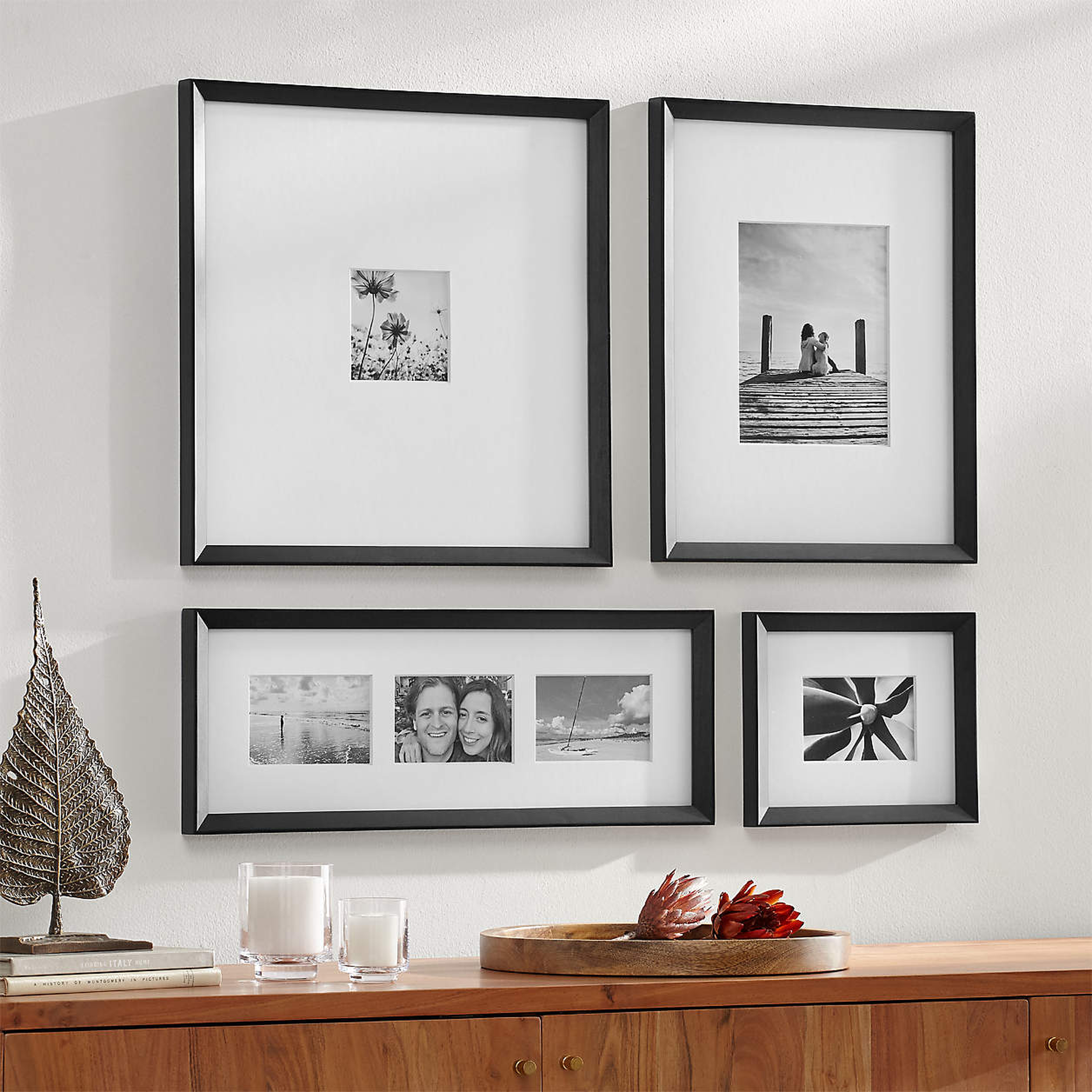 Icon Wood Black Frame Gallery, Set of 4 - Crate and Barrel