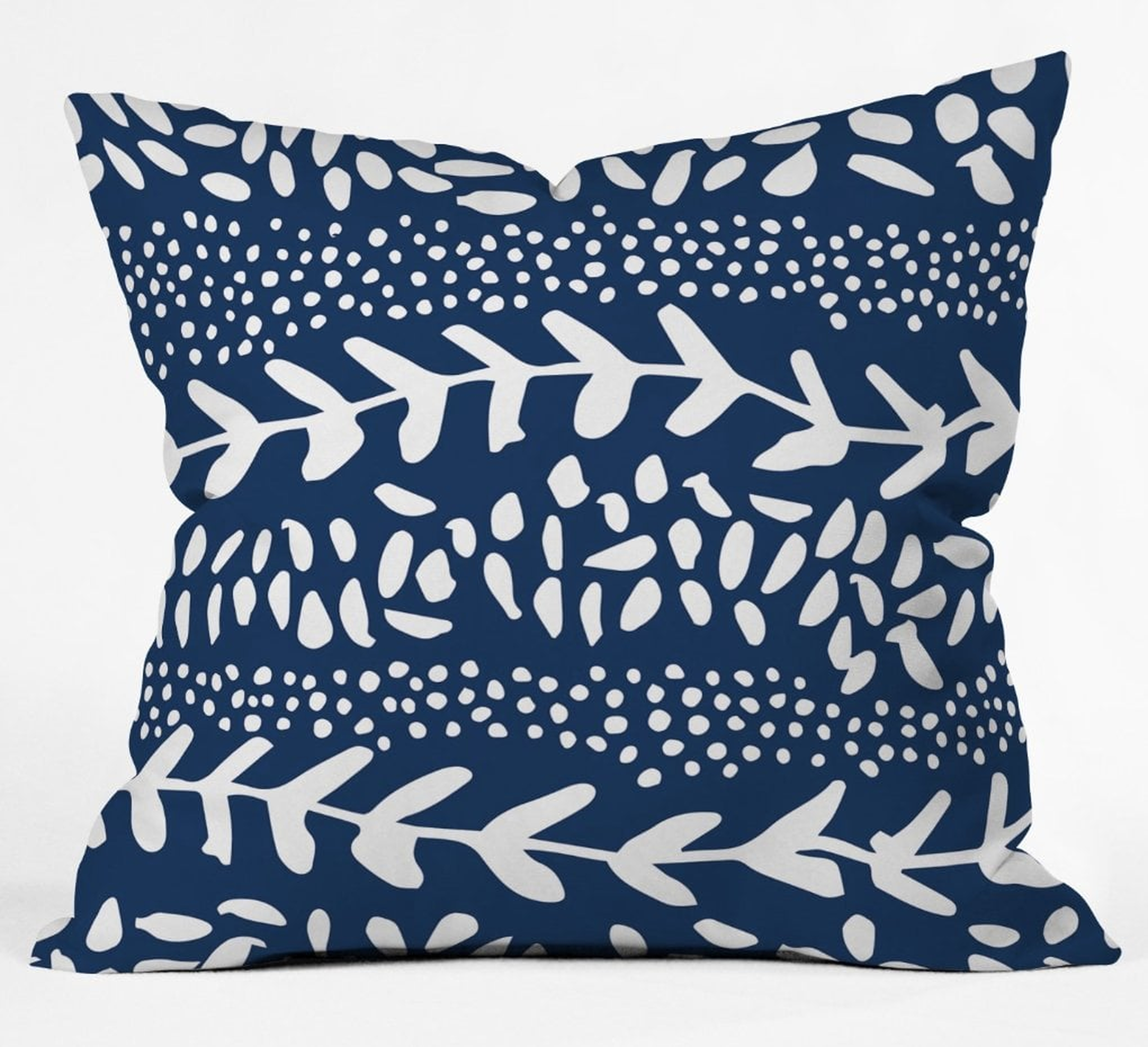 HARVEST BLUE Outdoor Throw Pillow - 20 x 20- Polyester Insert - Wander Print Co.