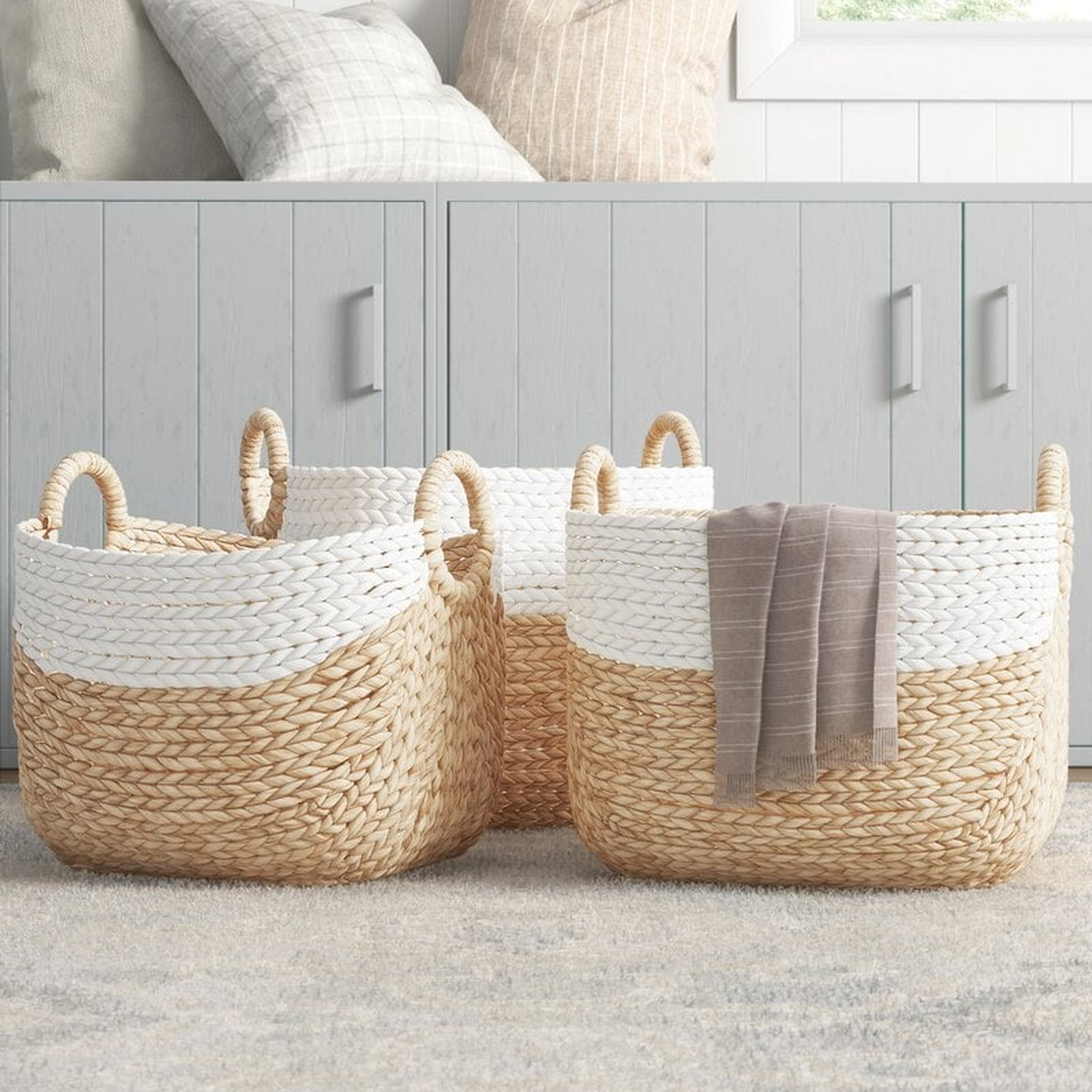 Water Hycinthia 3 Piece Wicker Basket Set - Wayfair