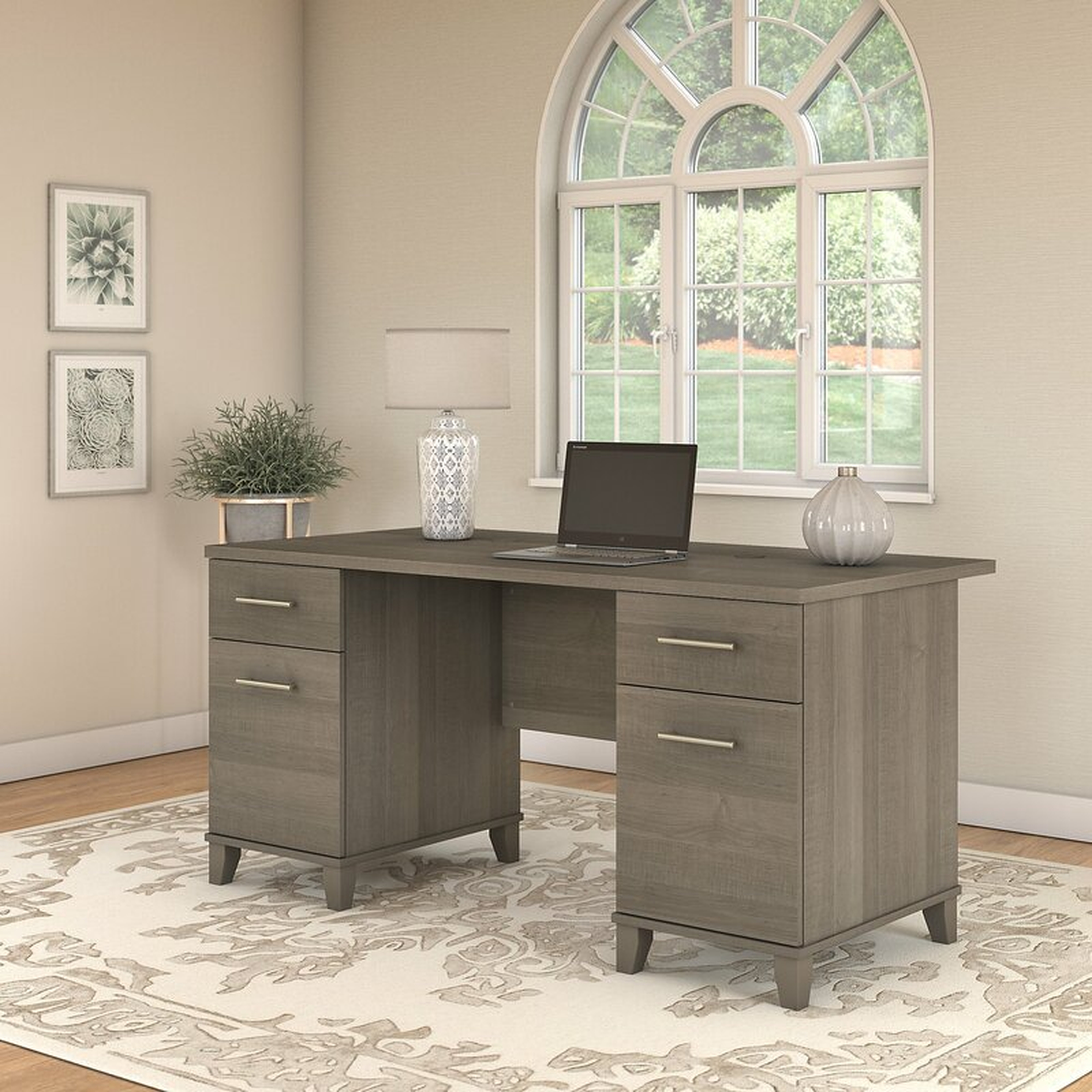 Kirchoff 4 Drawer Executive Desk - Wayfair