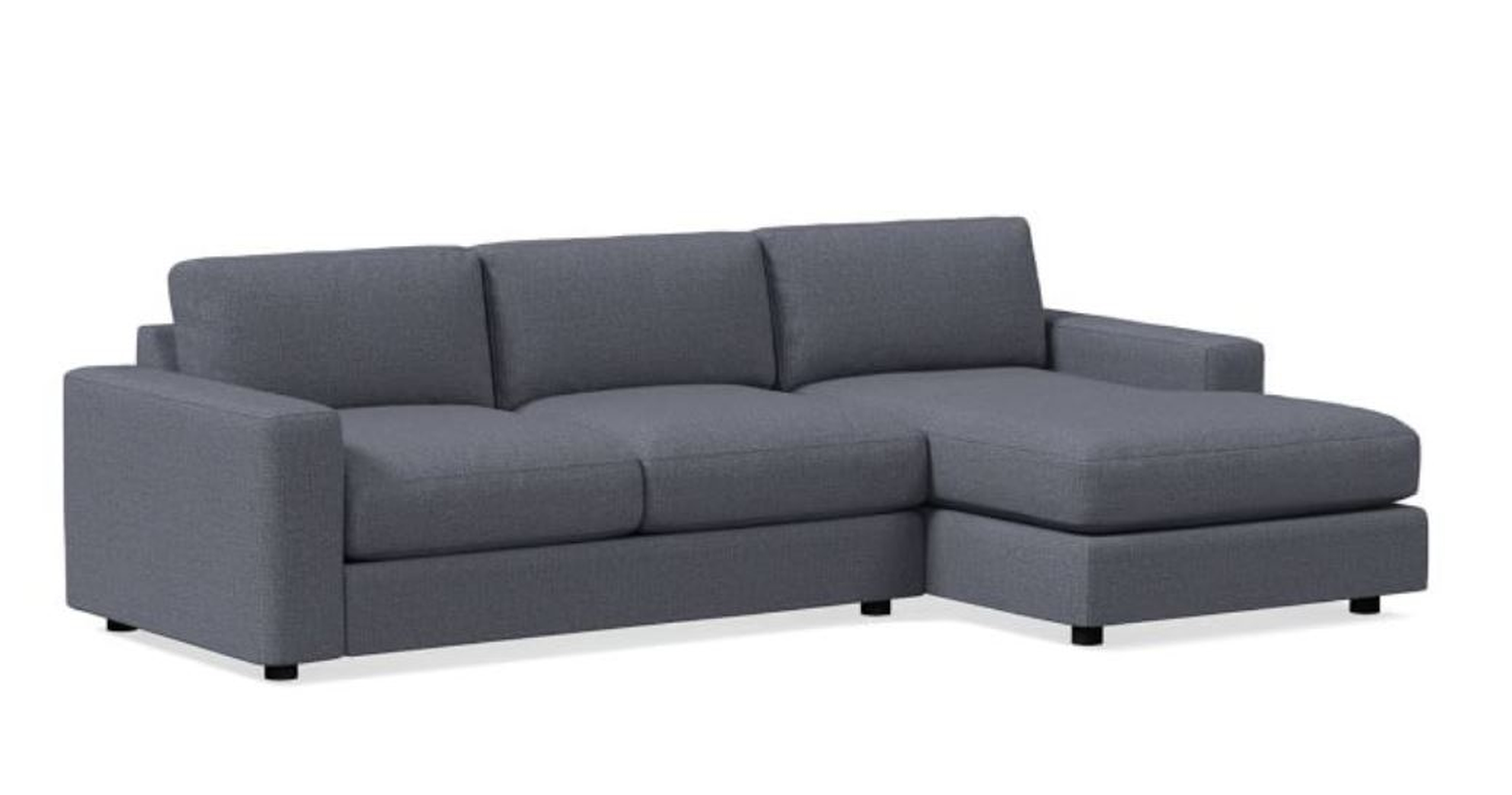 Urban 2-piece Chaise Sectional - right facing, Small (standard depth 39") - West Elm