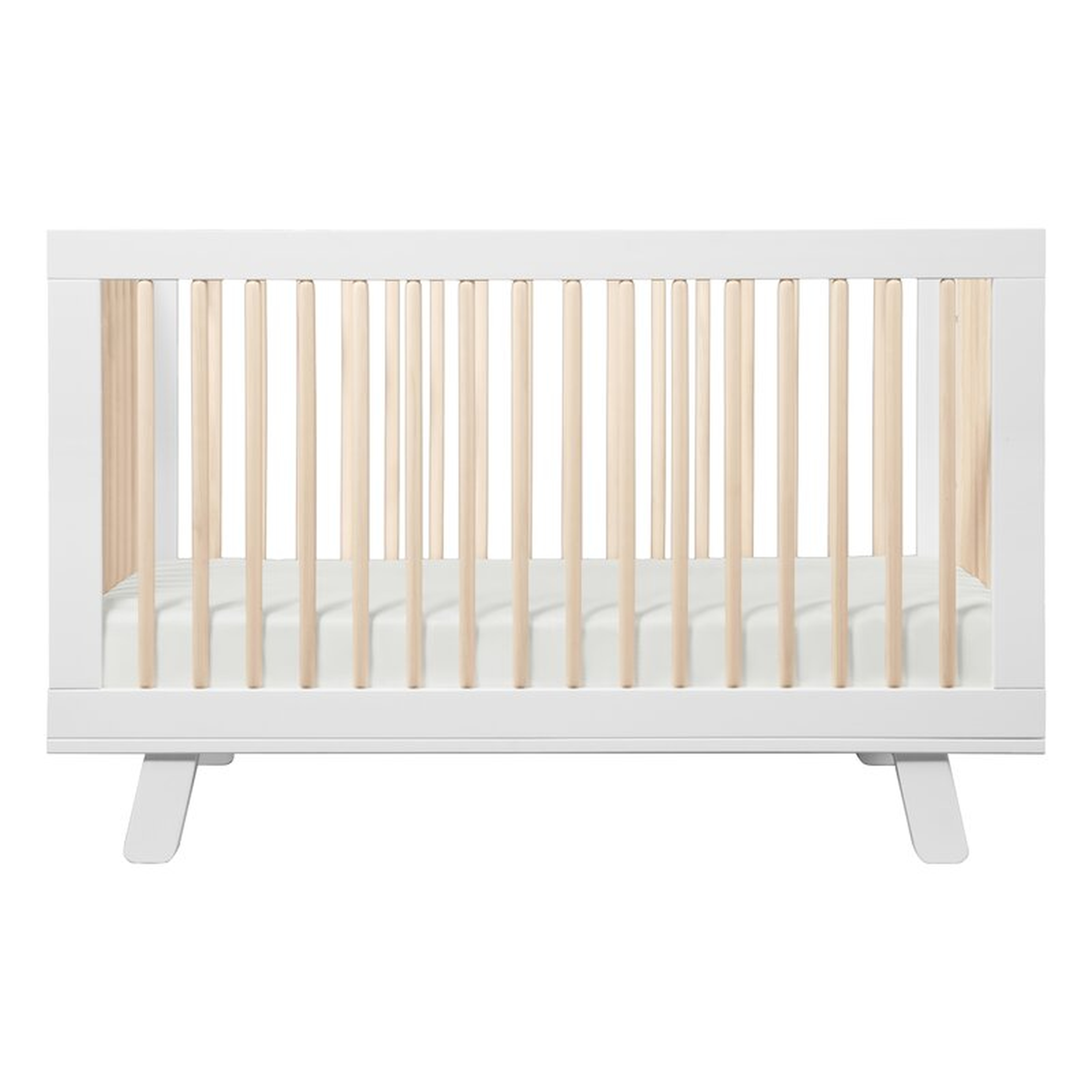 Hudson 3-in-1 Standard Convertible Crib Color: White/Washed Natural - Perigold
