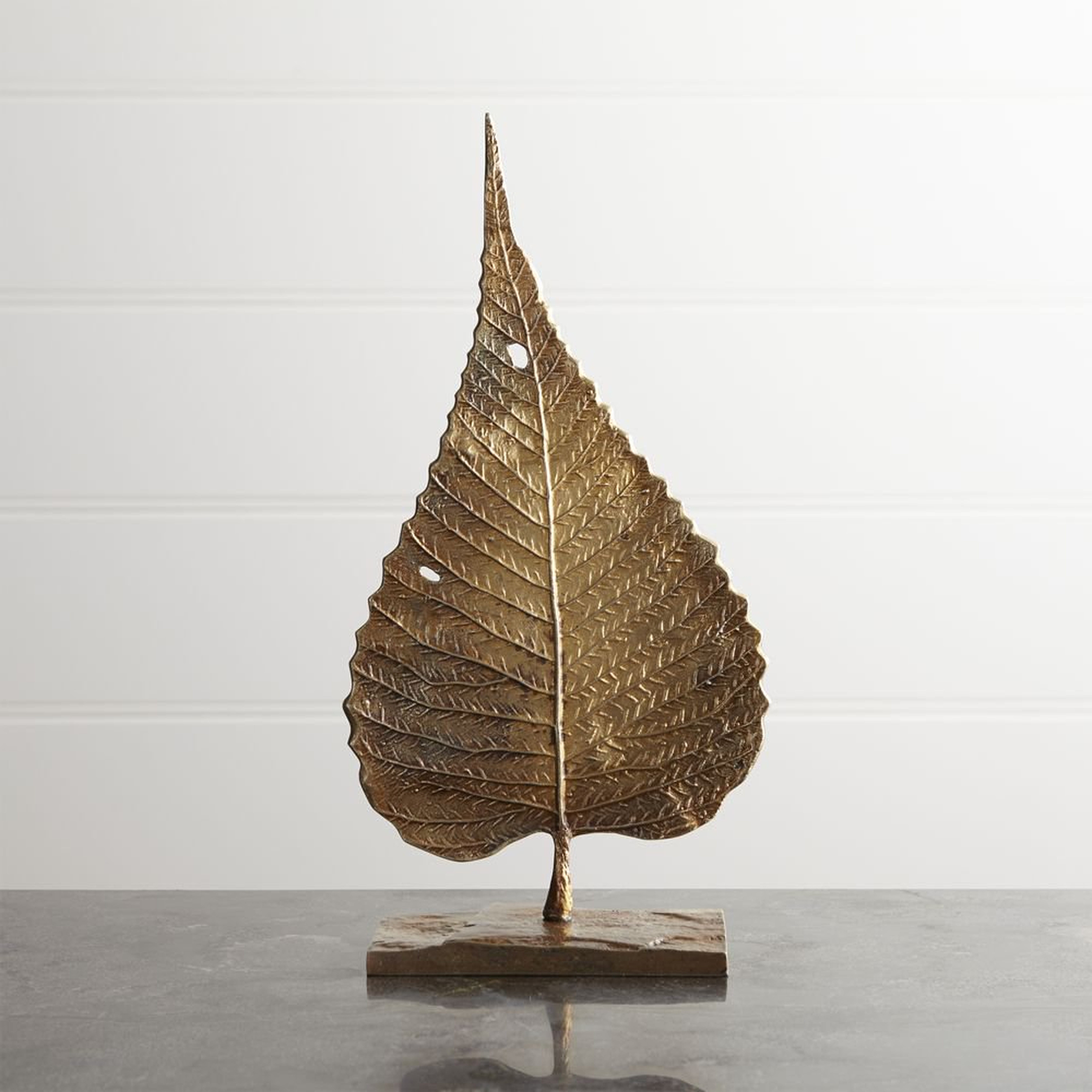 Bodhi Leaf On Stand - 14H - Crate and Barrel