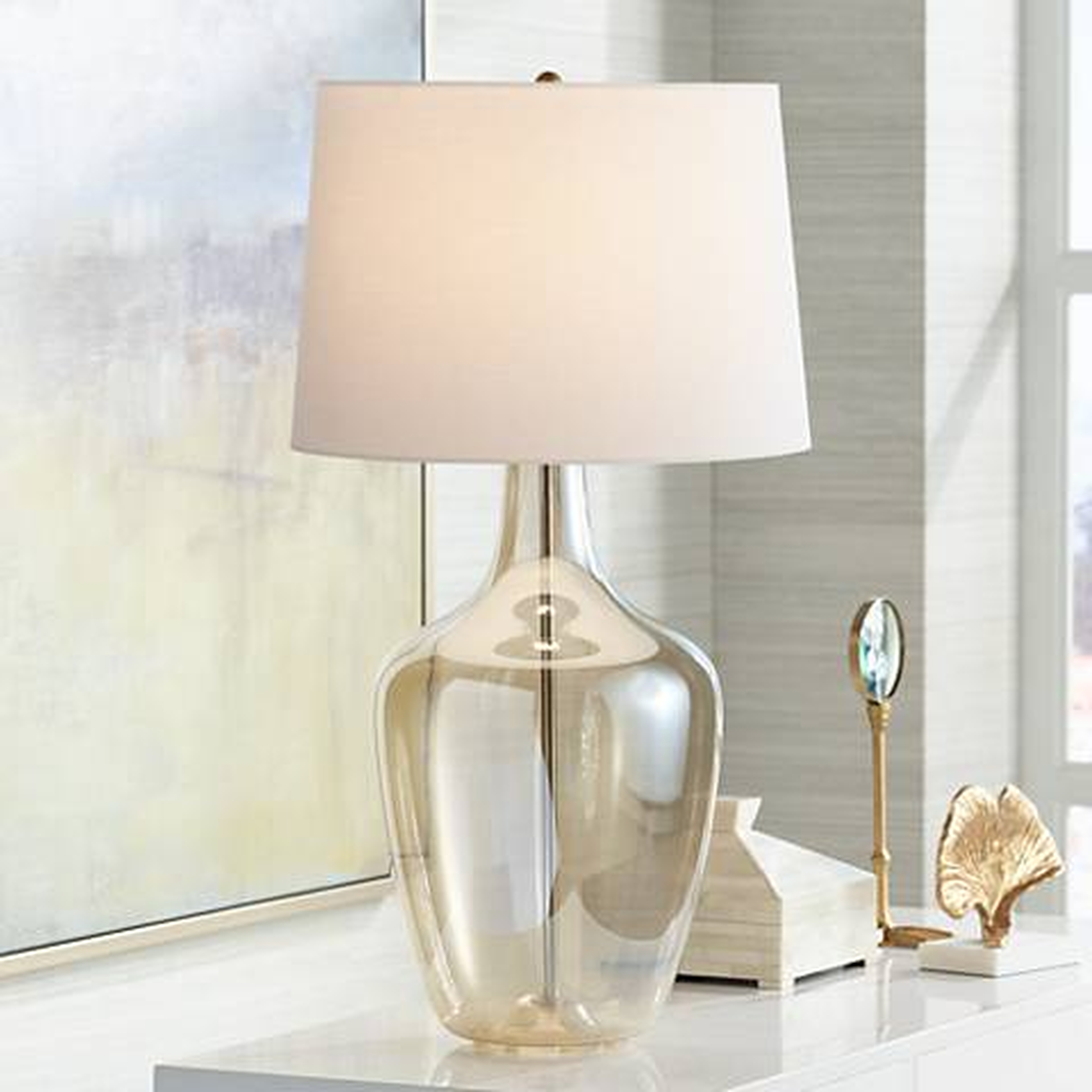 Ania Champagne Glass Jar Table Lamp - Lamps Plus
