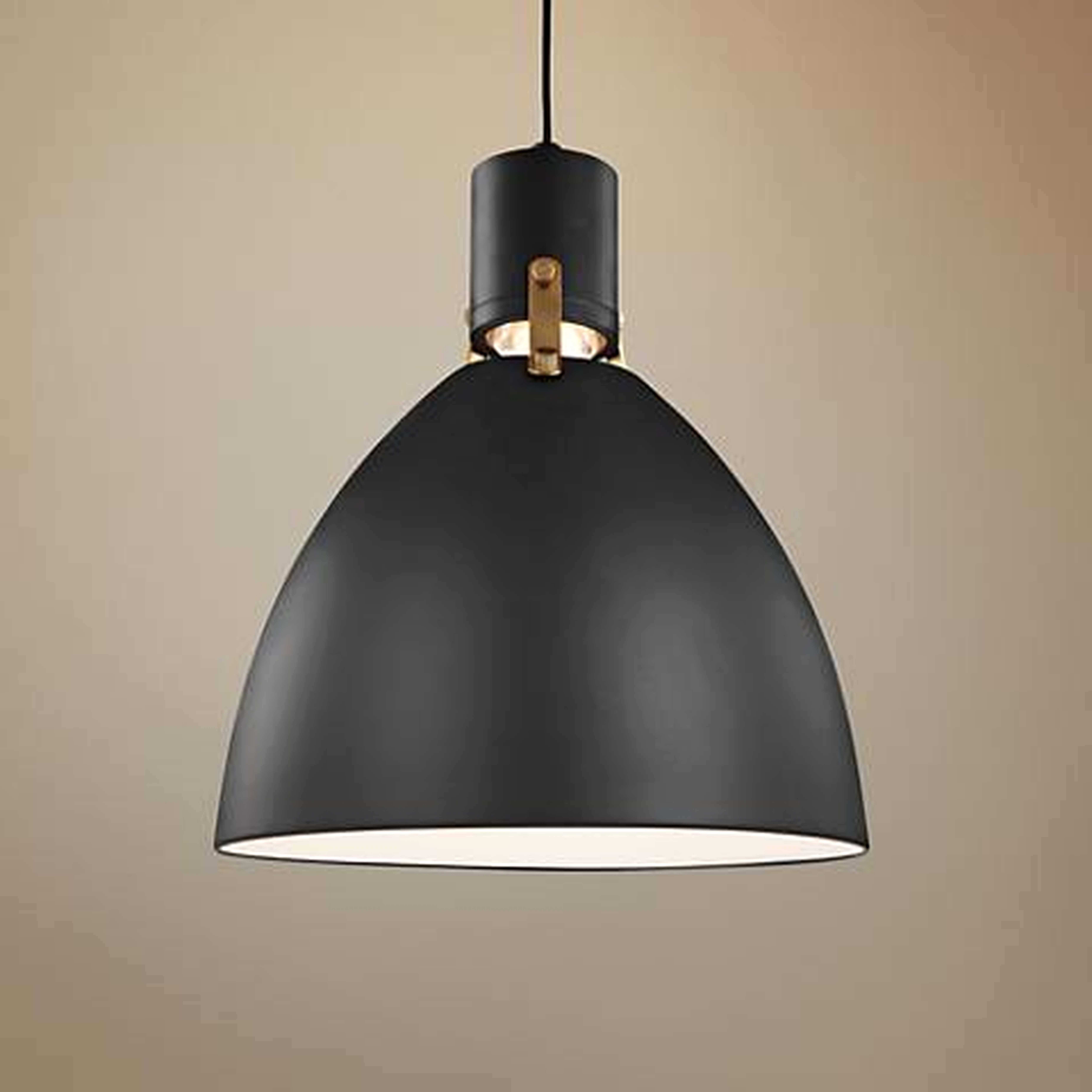 Feiss Brynne 14"W Matte Black LED Pendant Light - Lamps Plus