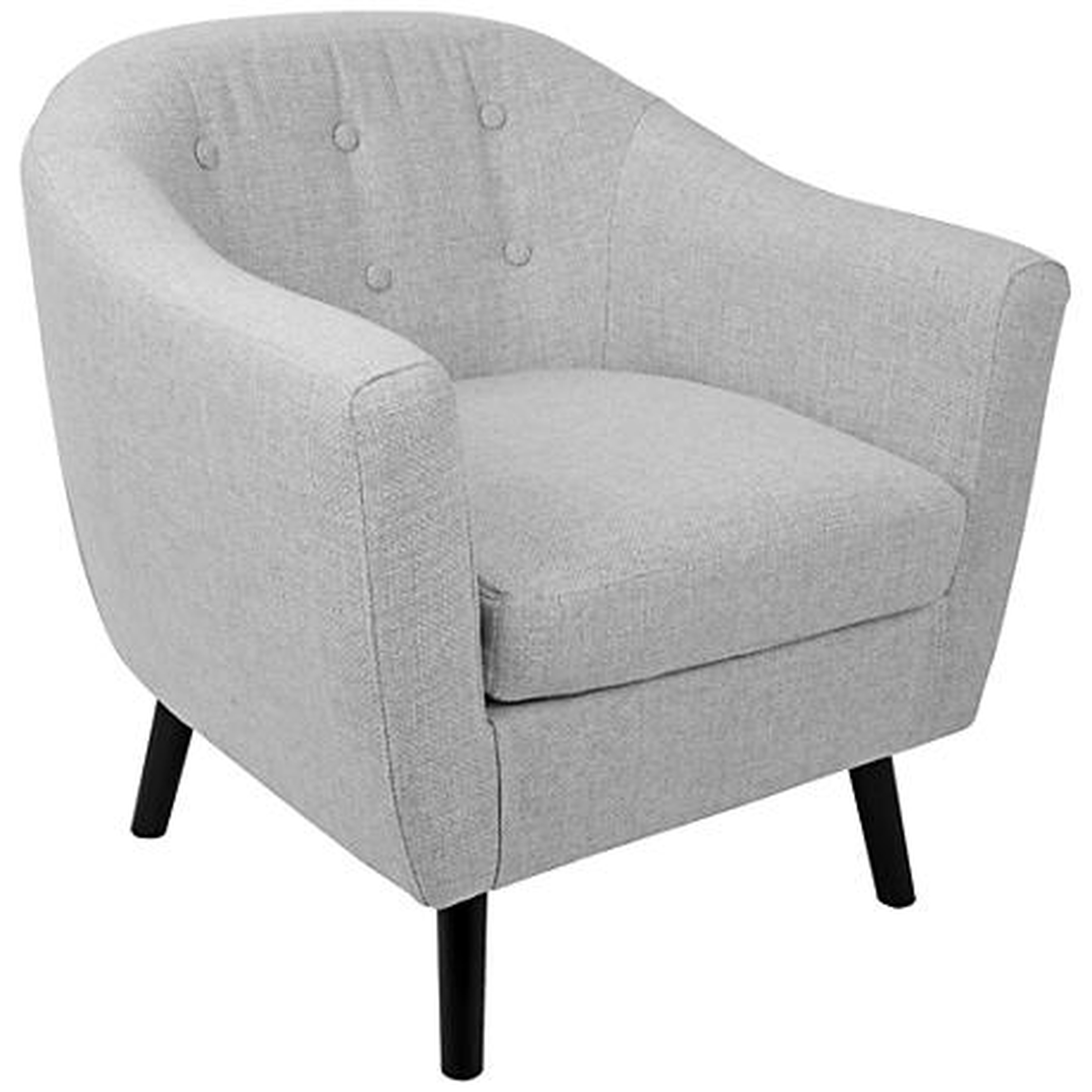 Rockwell Light Gray Noise Fabric Accent Chair - Lamps Plus