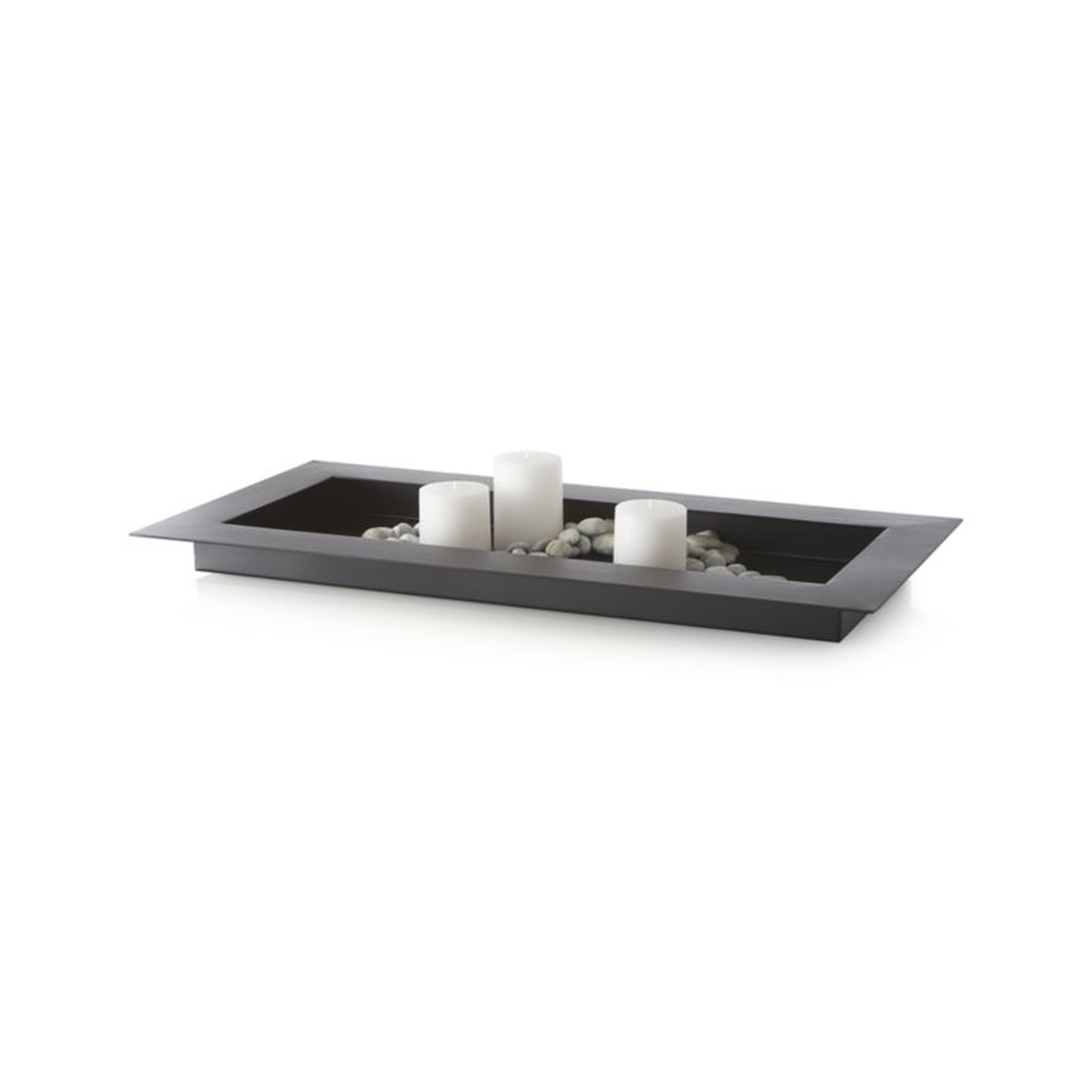 Reflection 32" Black Metal Centerpiece - Crate and Barrel