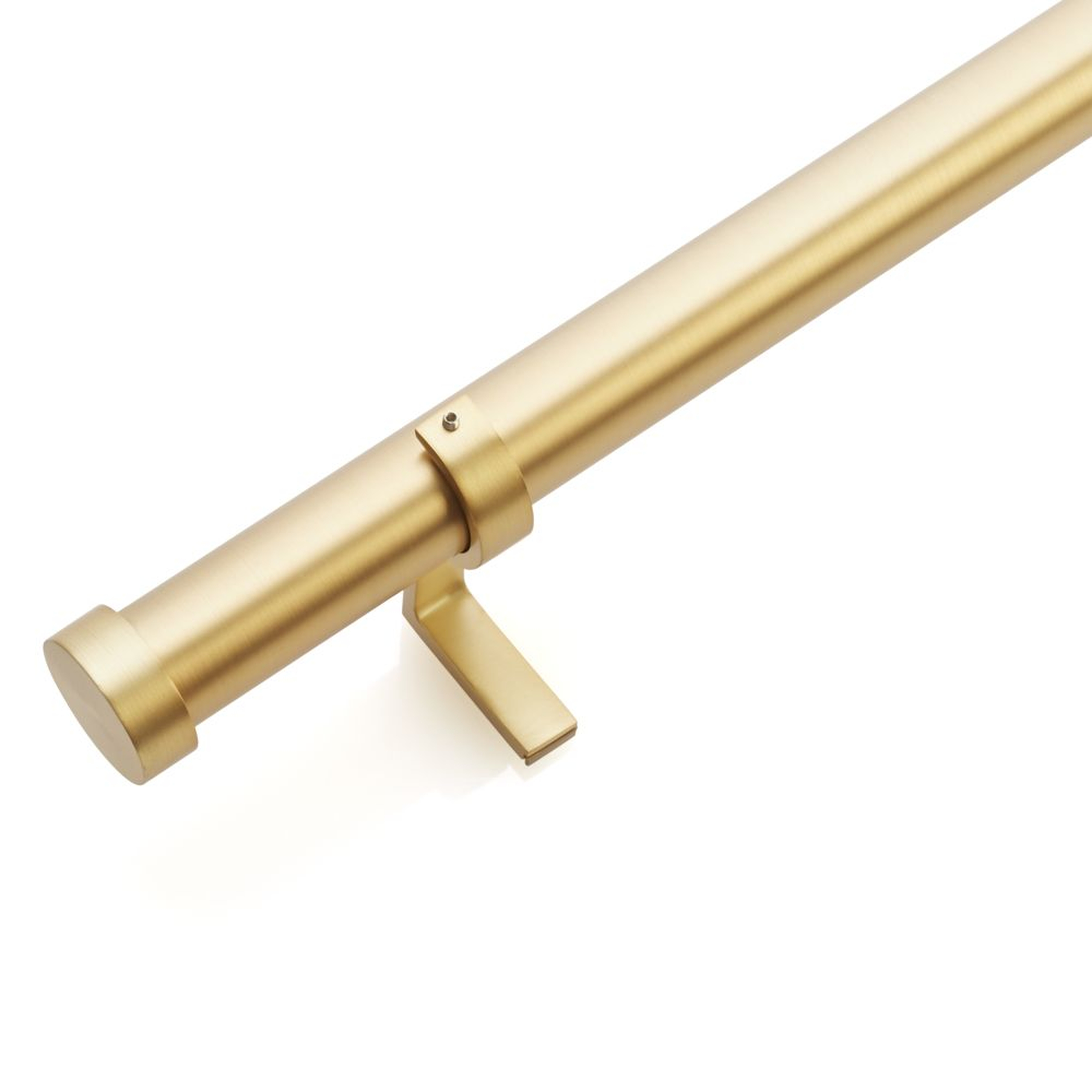 Brushed Brass 1.25"dia.x88"-120" Curtain Rod Set - Crate and Barrel