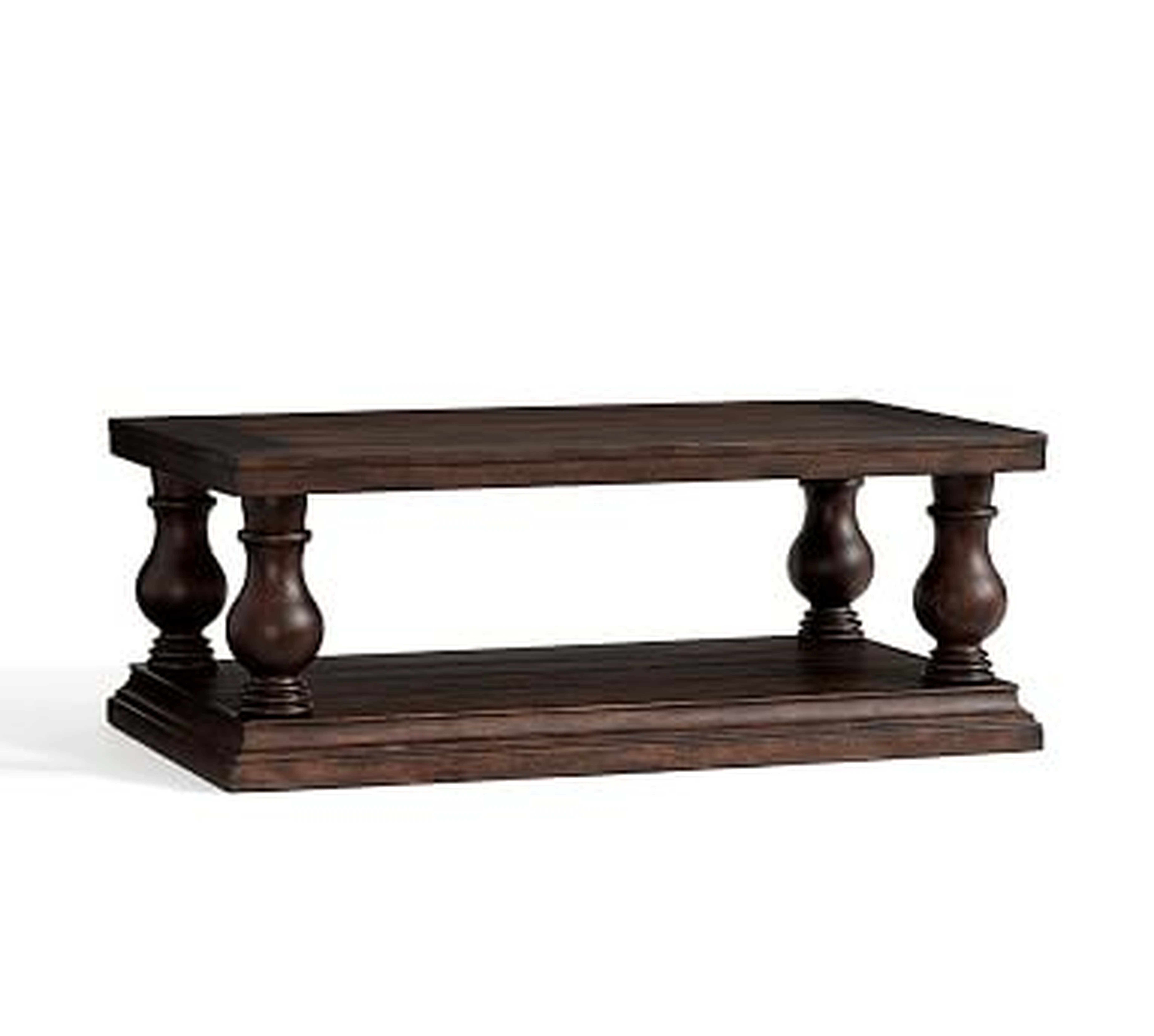 Lorraine Coffee Table, Small, Rustic Brown - Pottery Barn