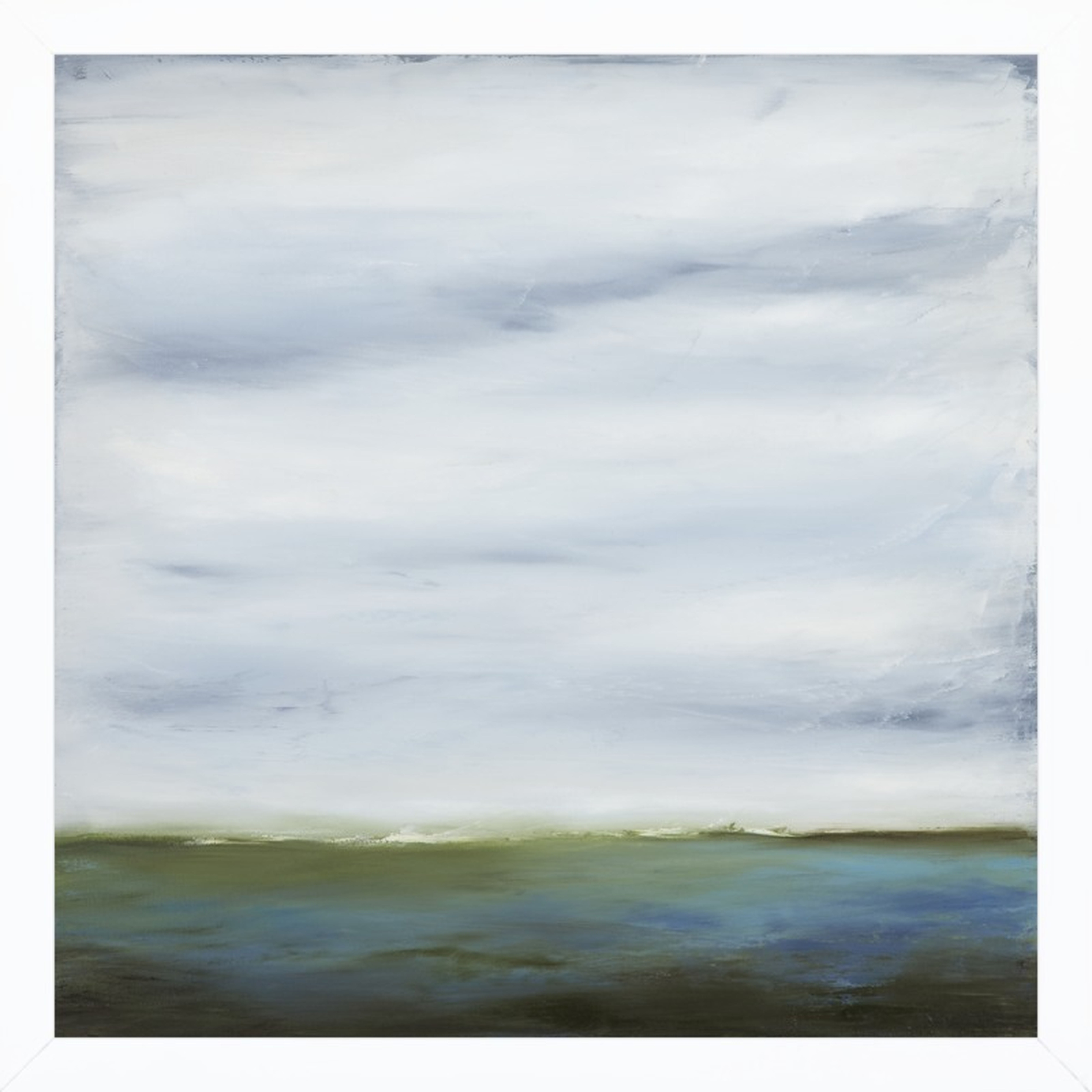 Emerald Waters - 16 x 16" - white wood frame no matte - Artfully Walls