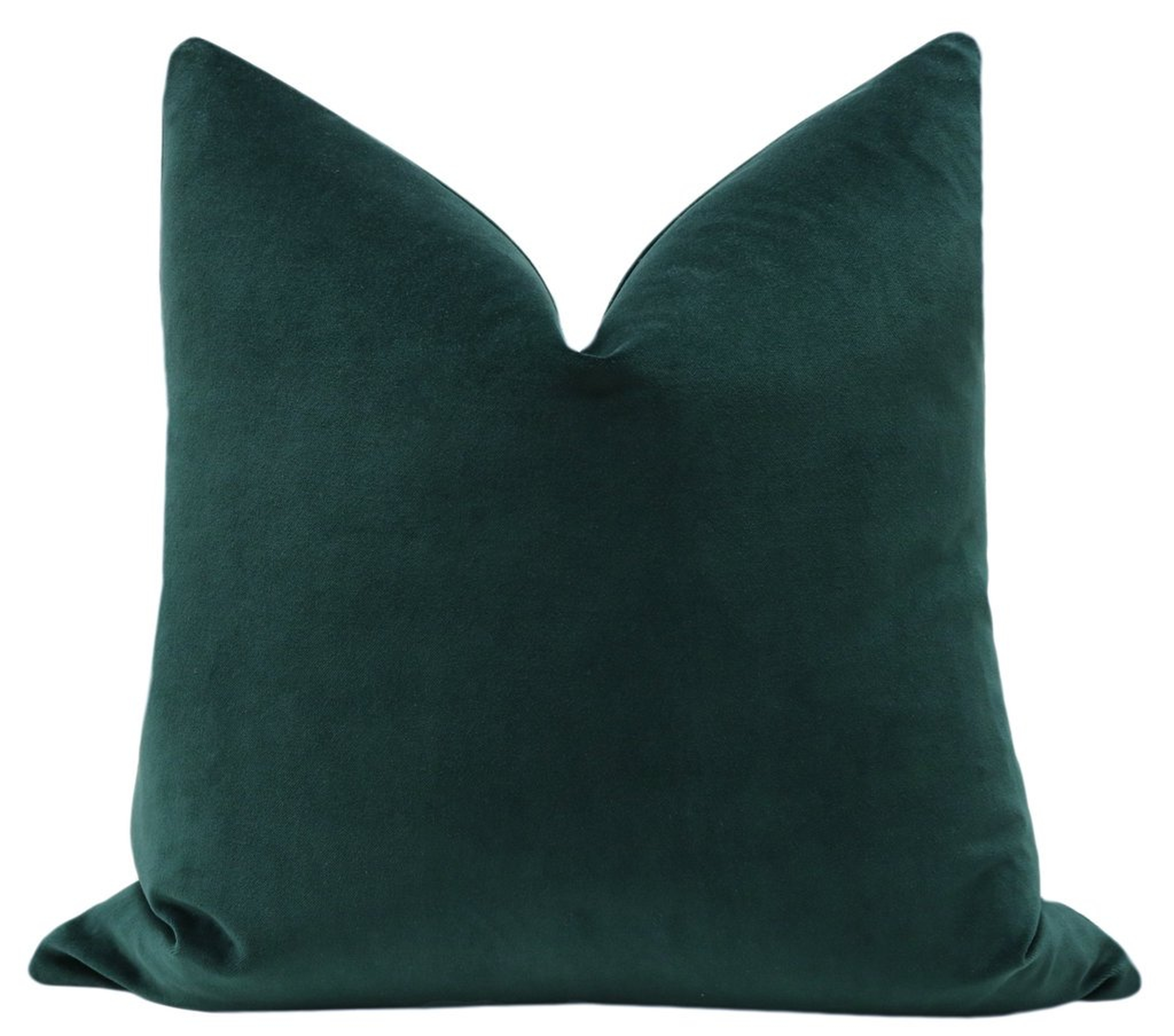 Classic Velvet // Emerald Pillow Cover - 20" x 20" - Little Design Company