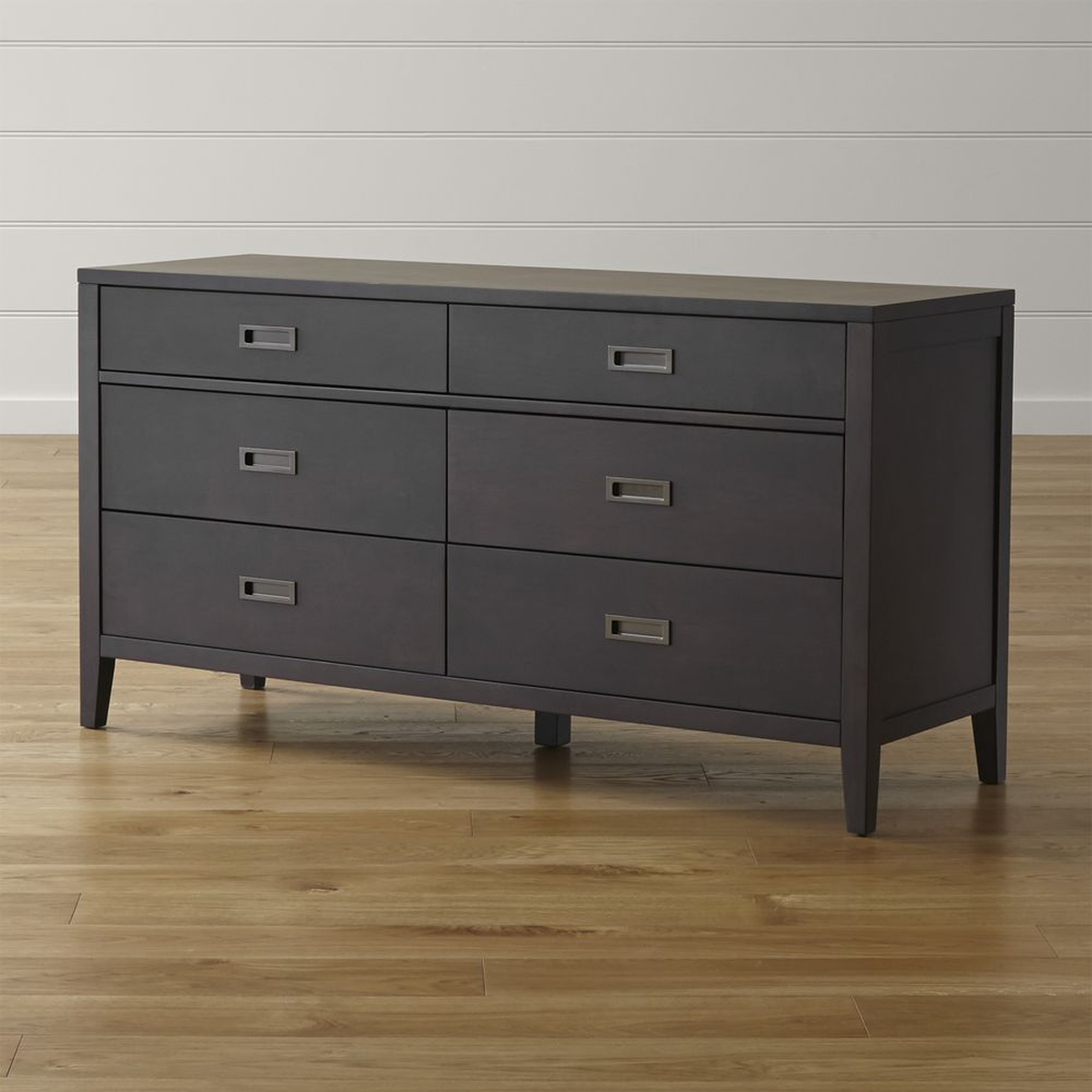 Arch Charcoal 6-Drawer Dresser - Crate and Barrel