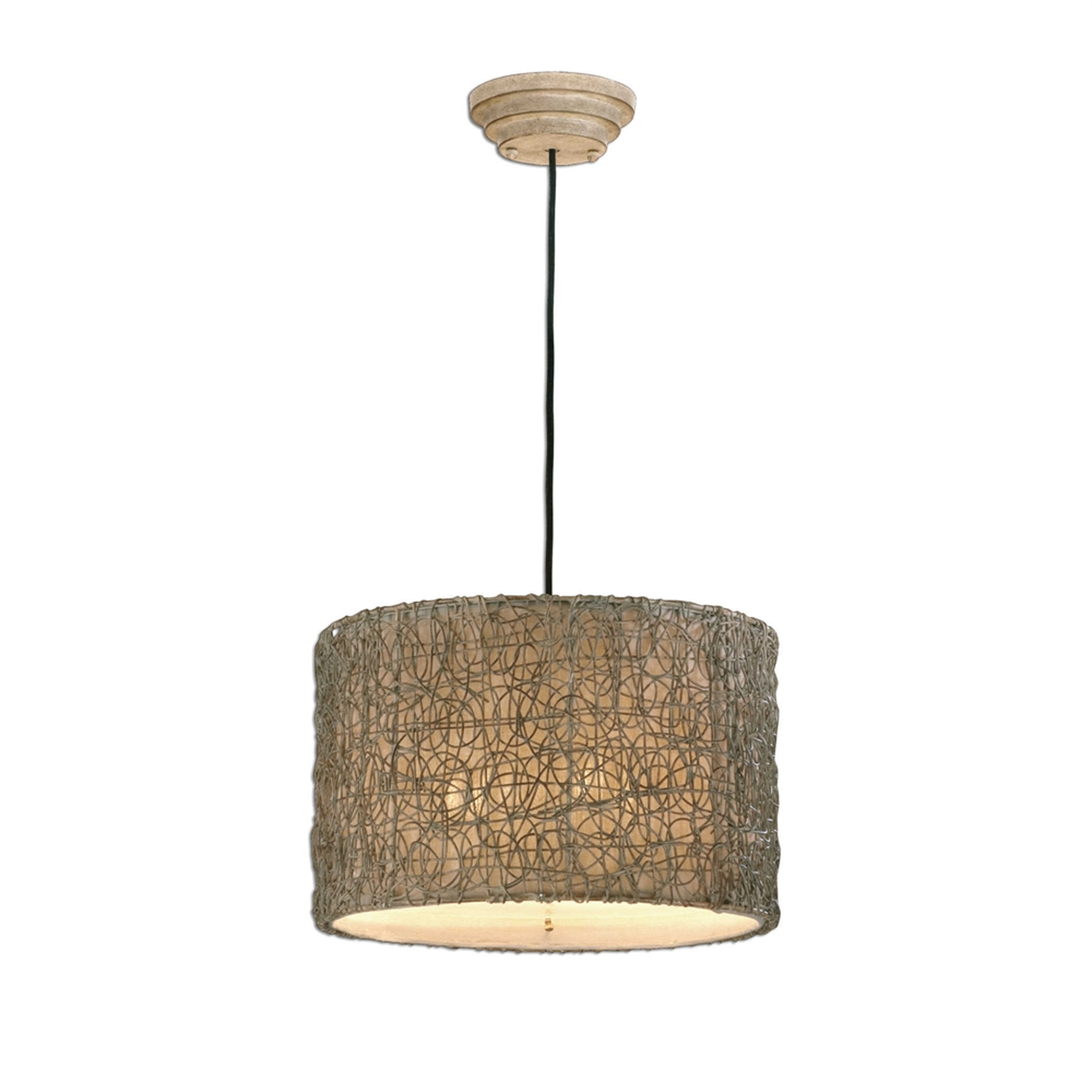 Knotted Rattan 3-Light Pendant - Hudsonhill Foundry