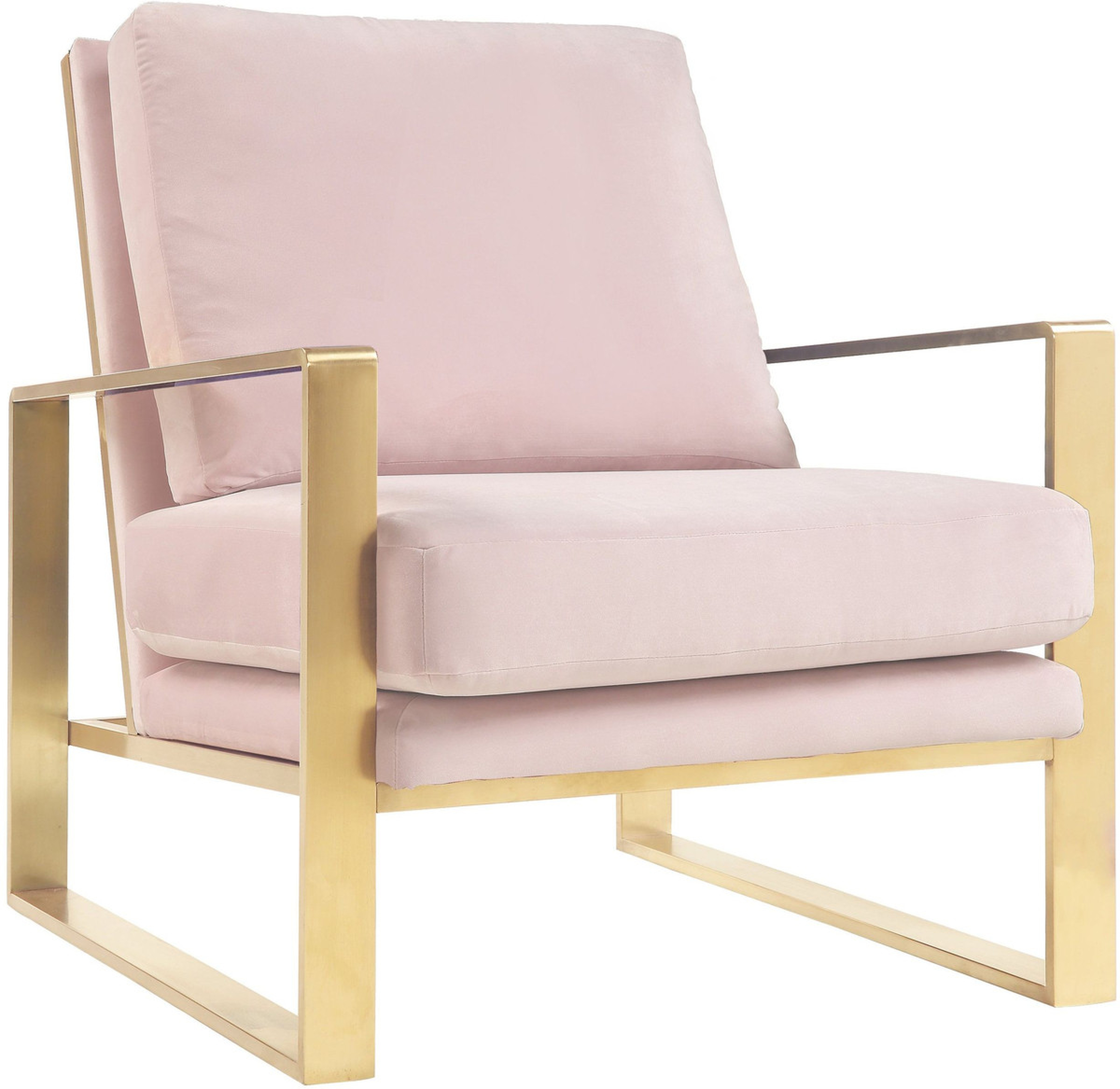Zara Blush Velvet Chair - Maren Home