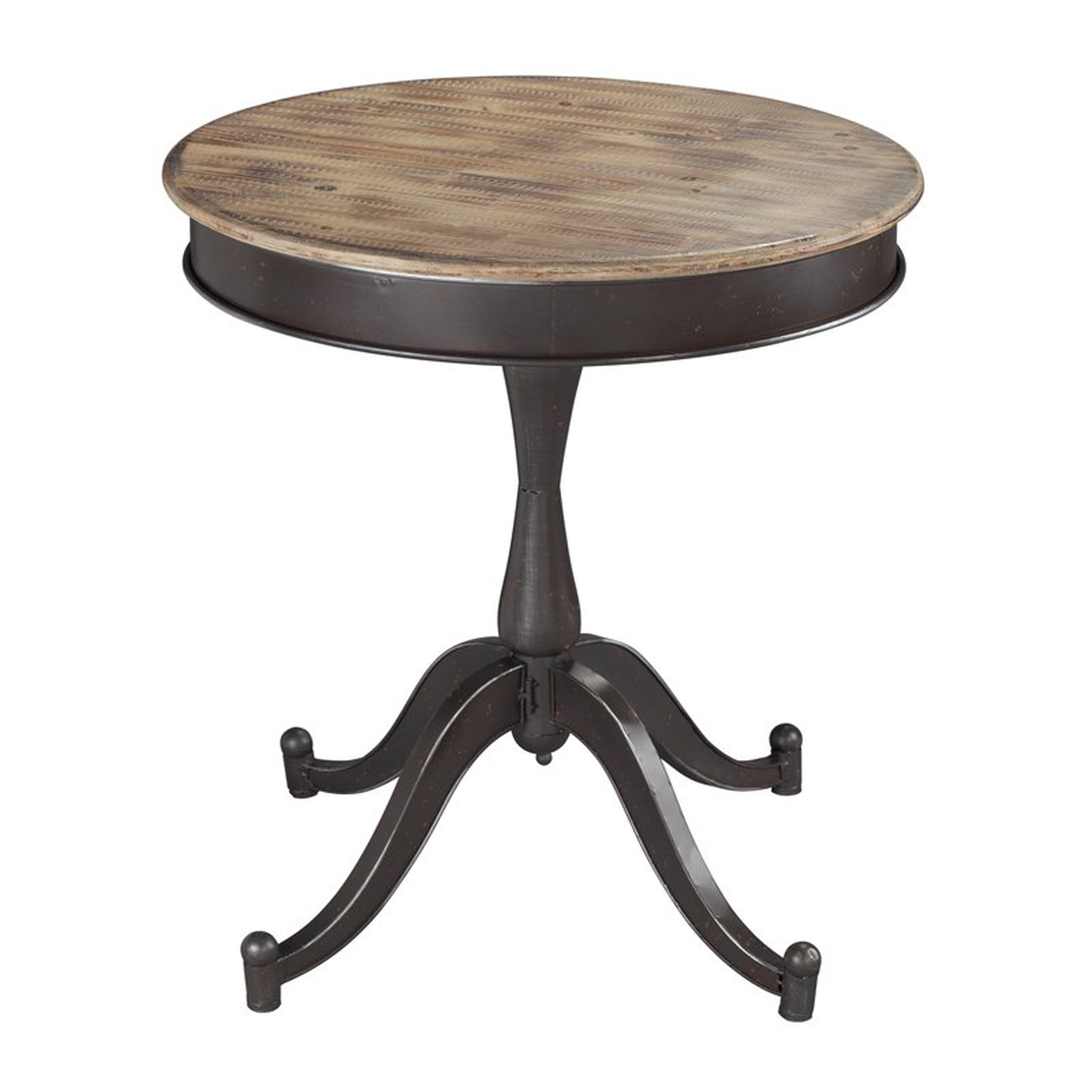INDUSTRIAL SIDE TABLE WITH WOOD - Elk Home