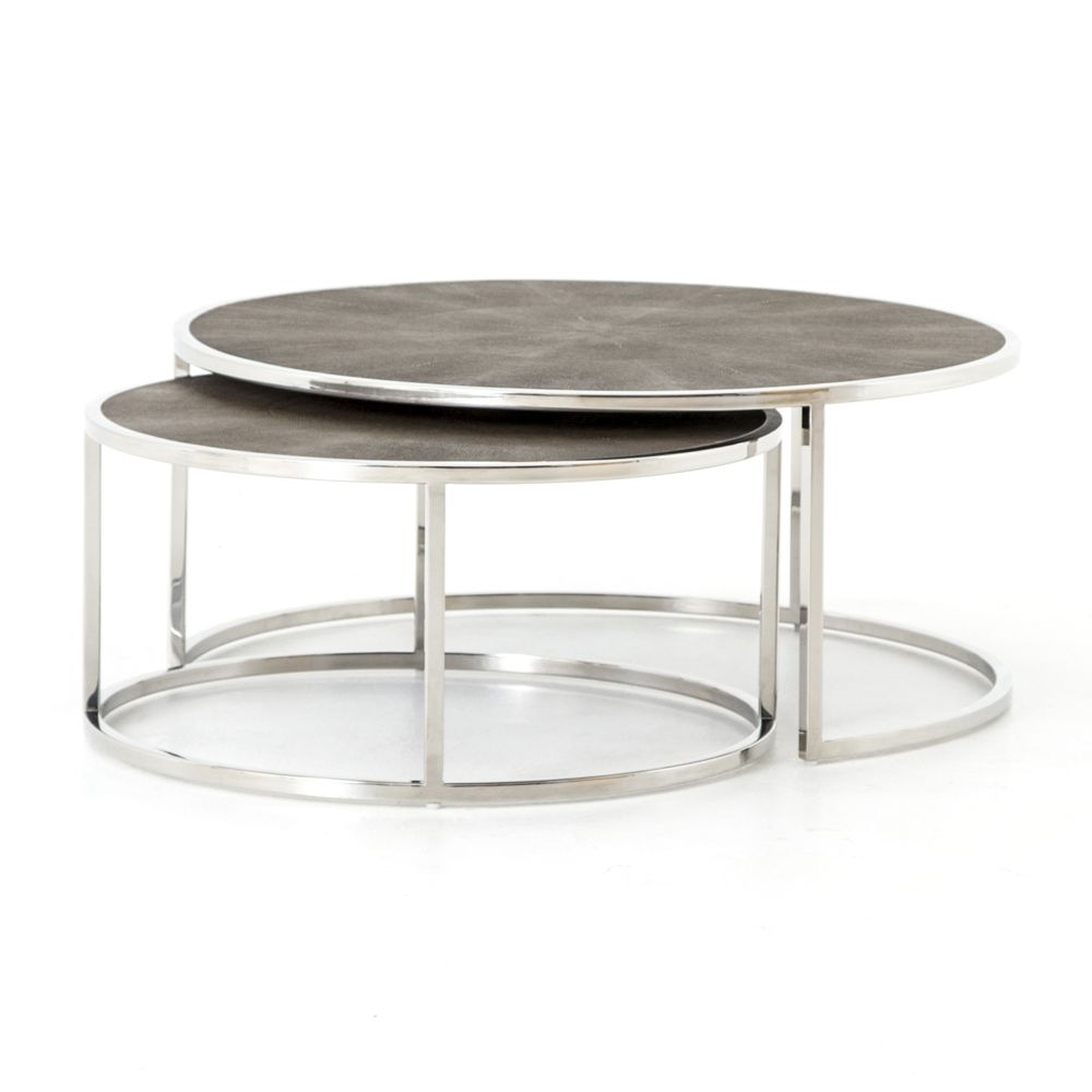 Keya Stainless Steel Nesting Coffee Tables - Crate and Barrel