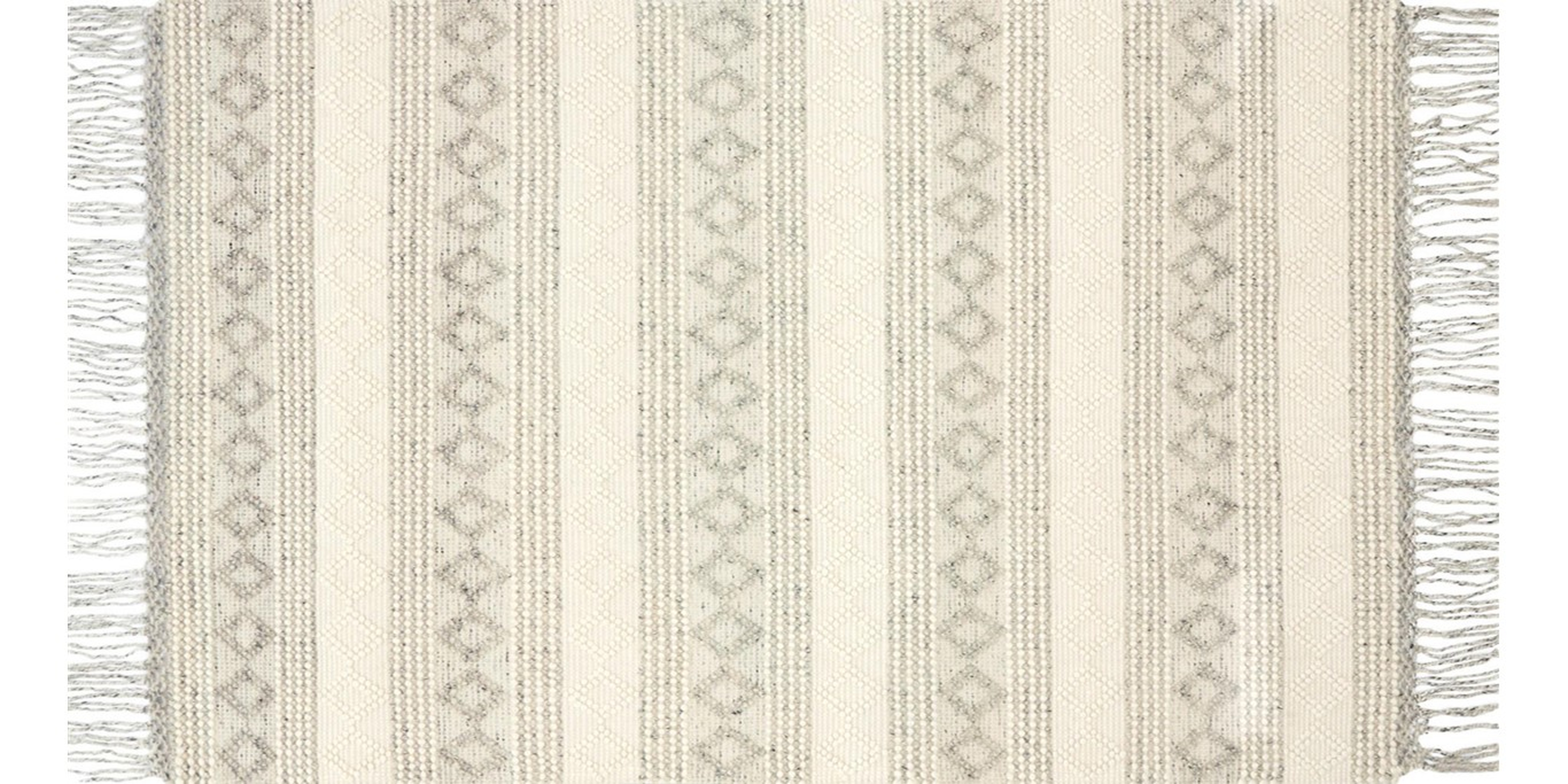 Holloway Collection YH-01 MH GREY / IVORY - 9'3" x 13' - Loloi Rugs