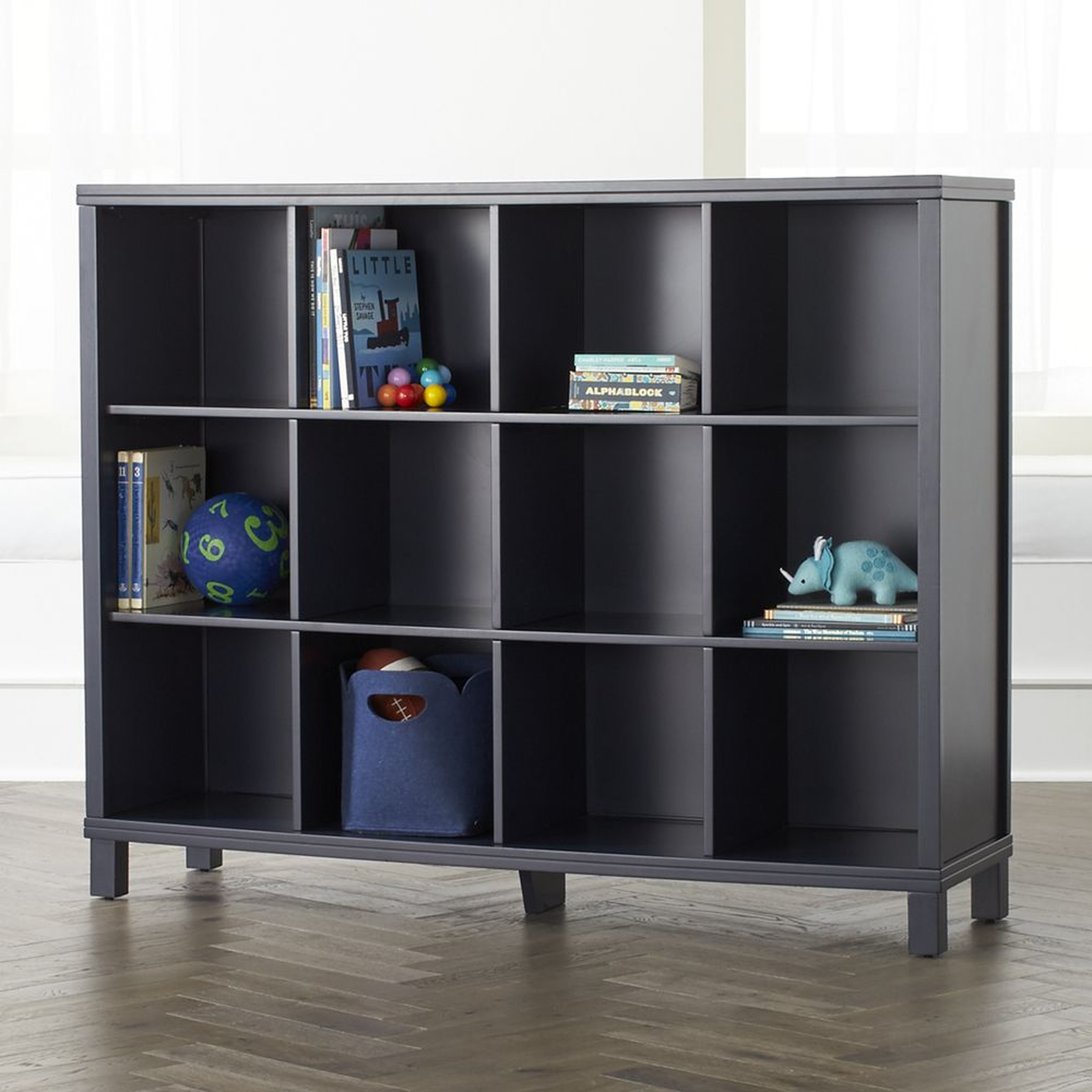 Navy 12-Cube Bookcase - Crate and Barrel
