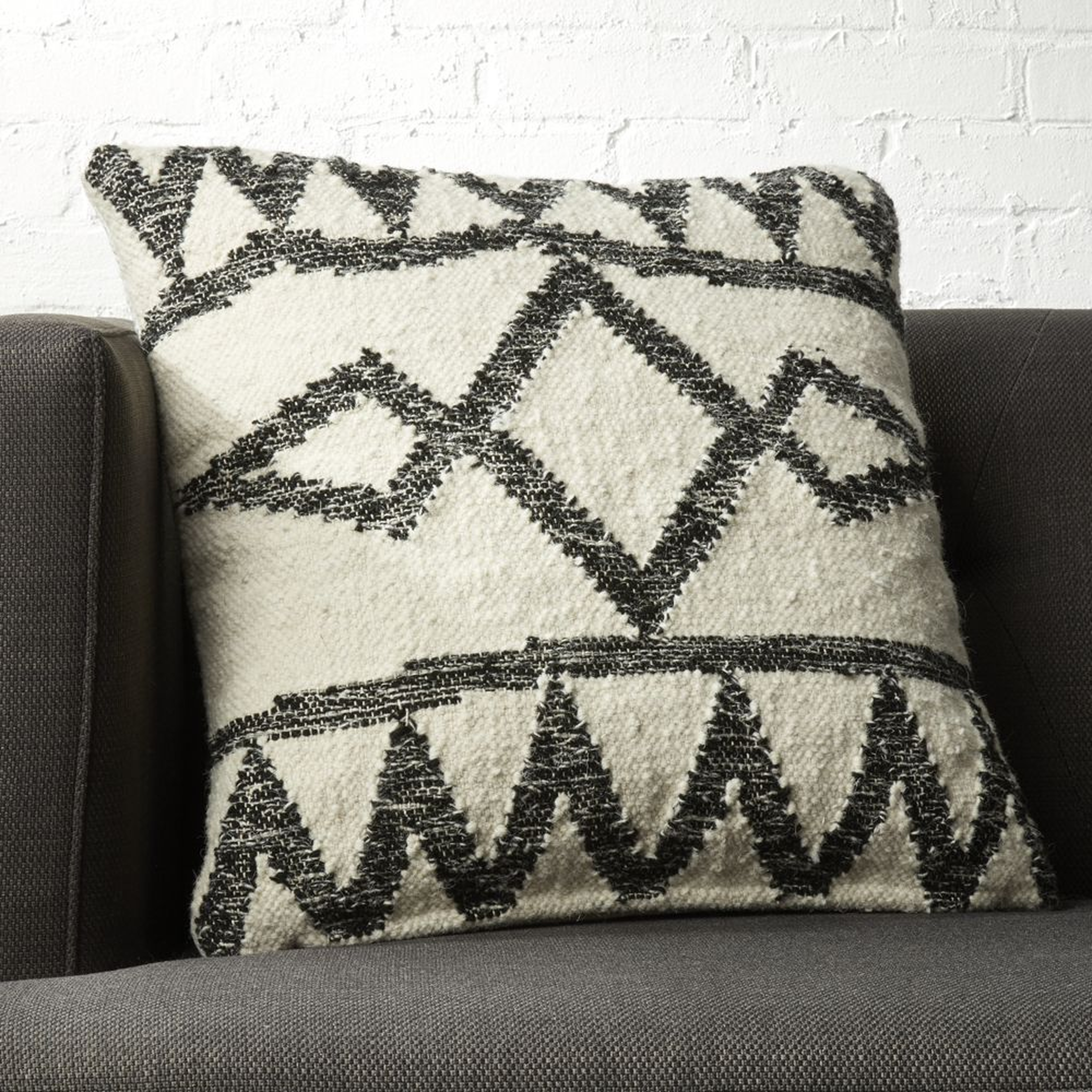 20" Asterix Geometric Pillow with Feather Down Insert" - CB2