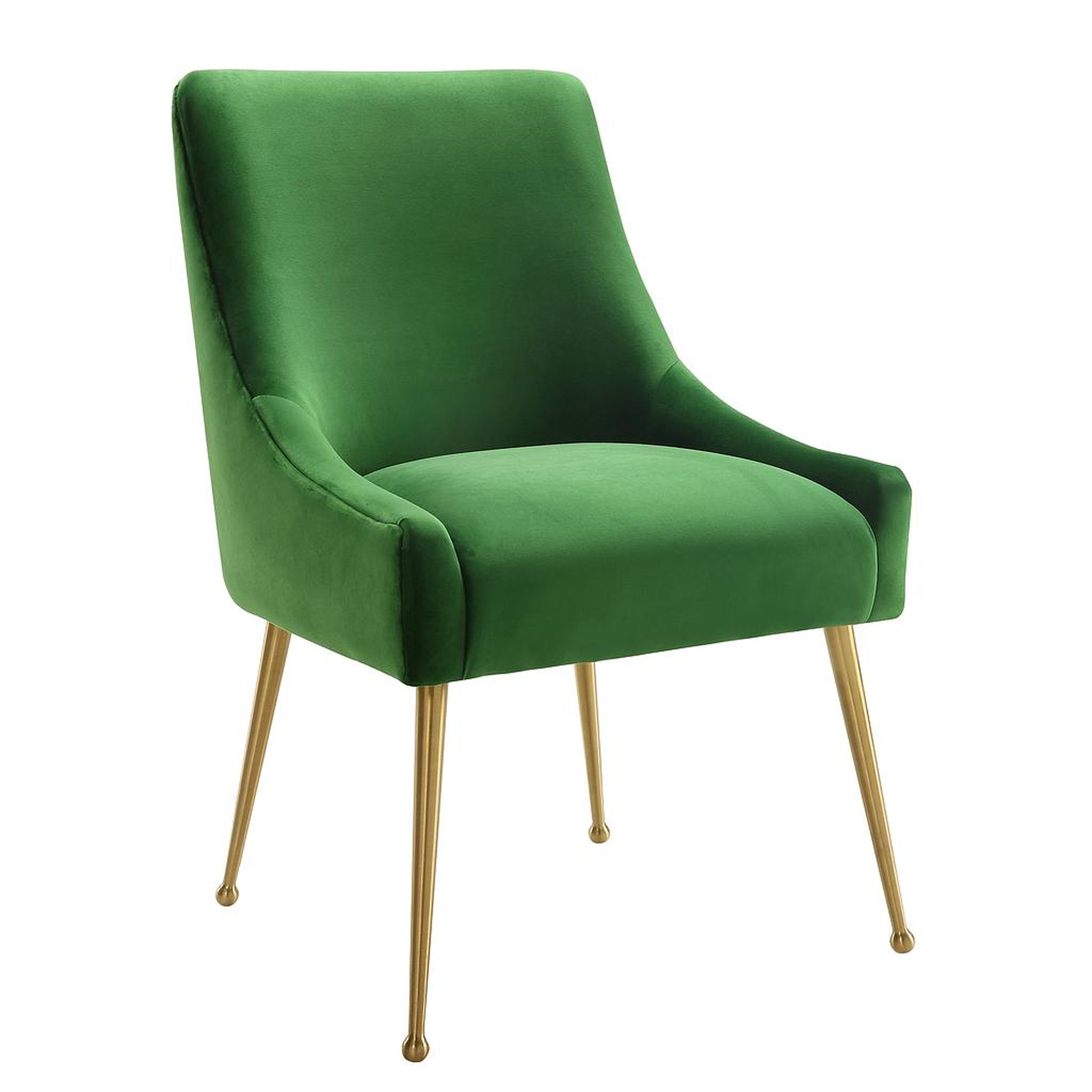 Beatrix Green Velvet Side Chair - Maren Home