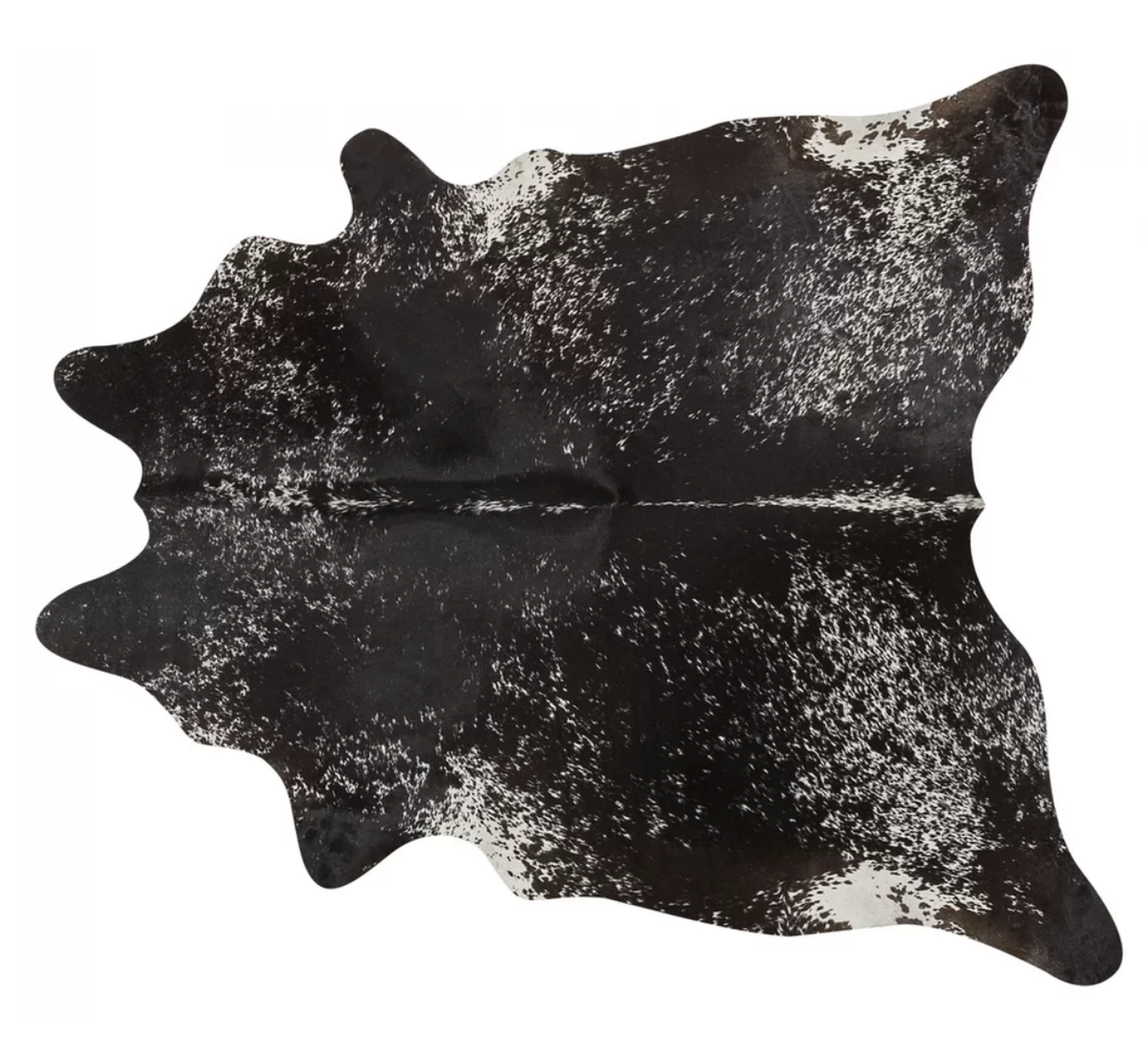 "Speckled Cowhide Black Area Rug" - 5'6" x 6'6" - Wayfair