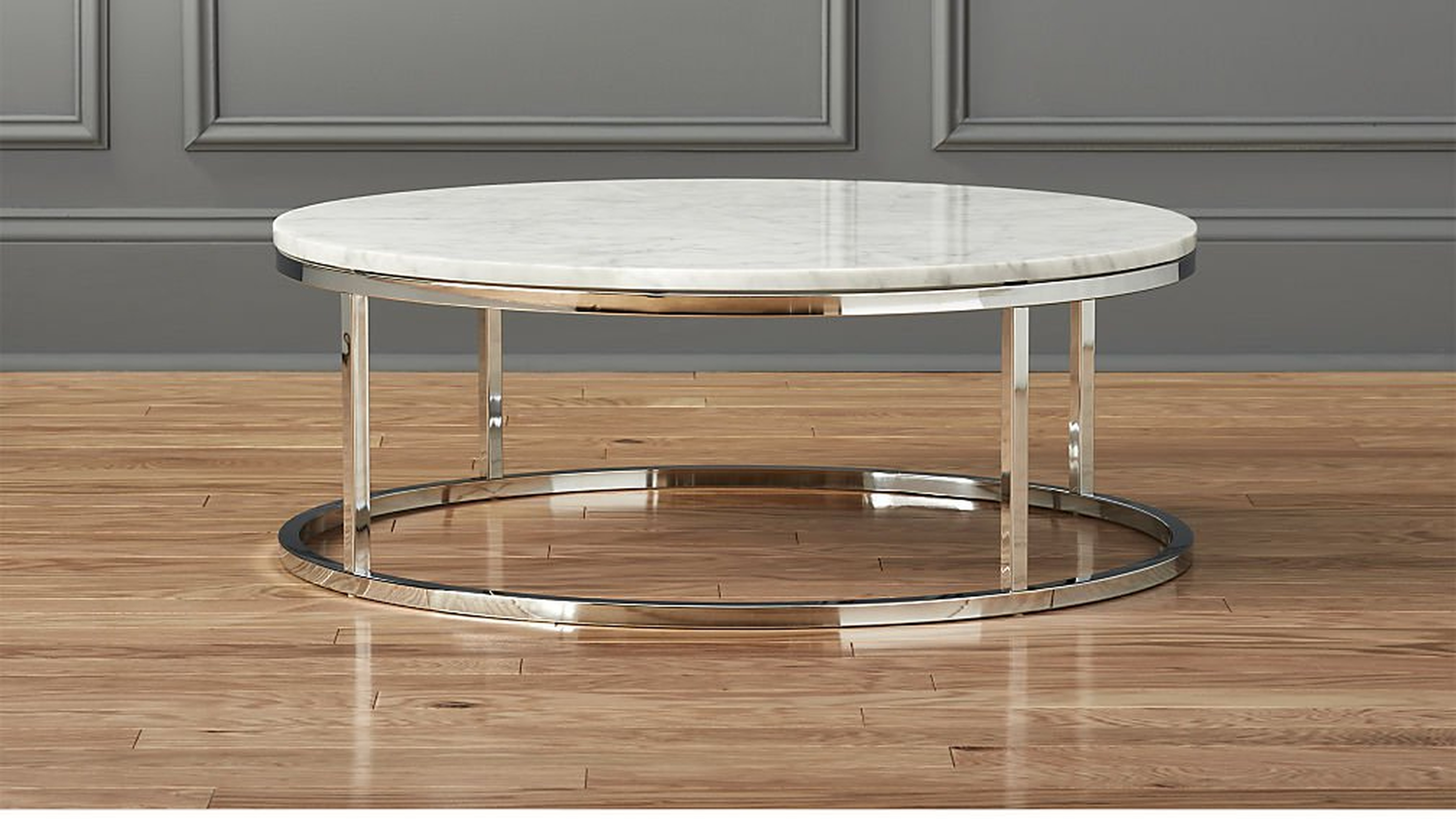 Smart round marble top coffee table RESTOCK Early June 2022 - CB2
