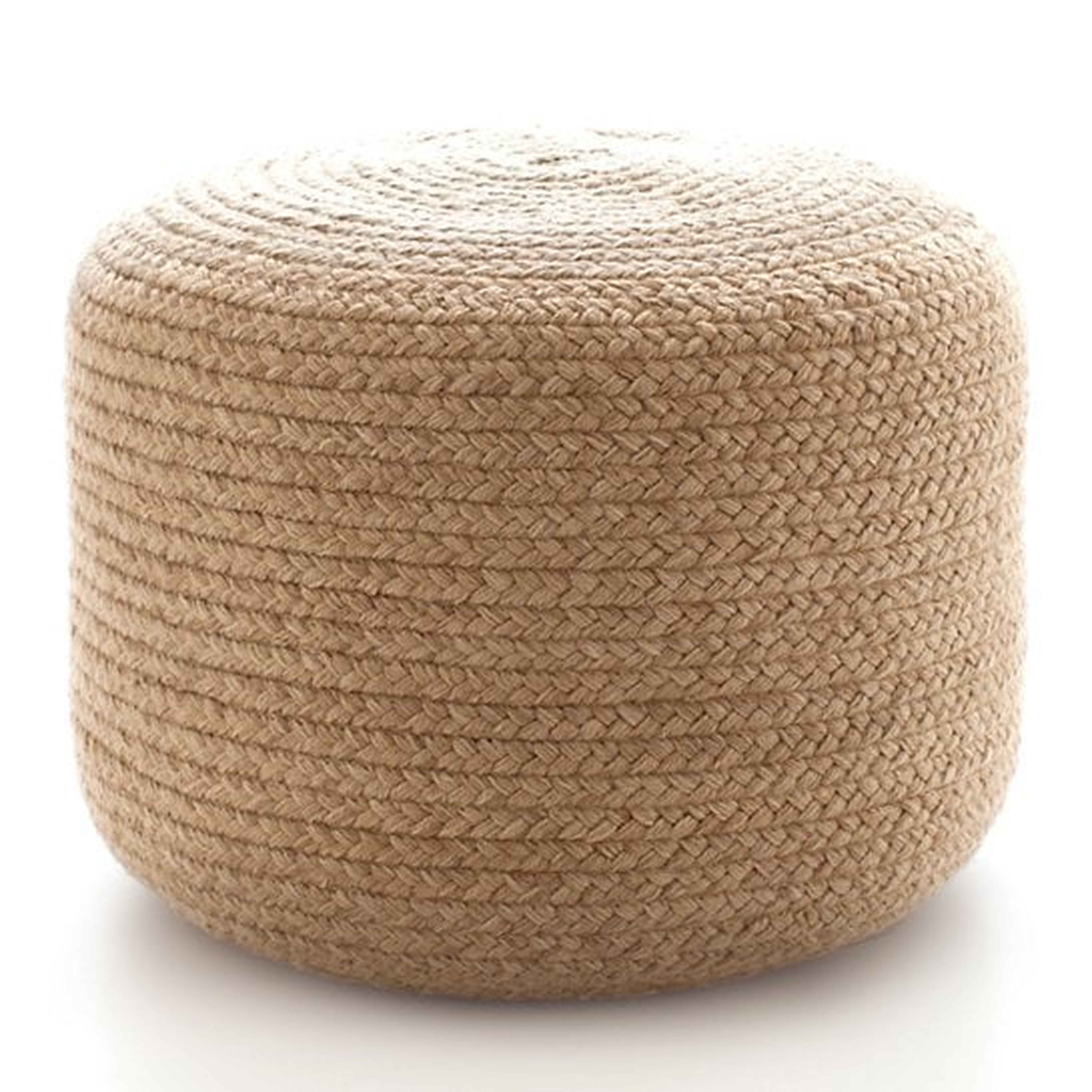 Braided Natural Indoor/Outdoor Pouf, Small - Dash and Albert