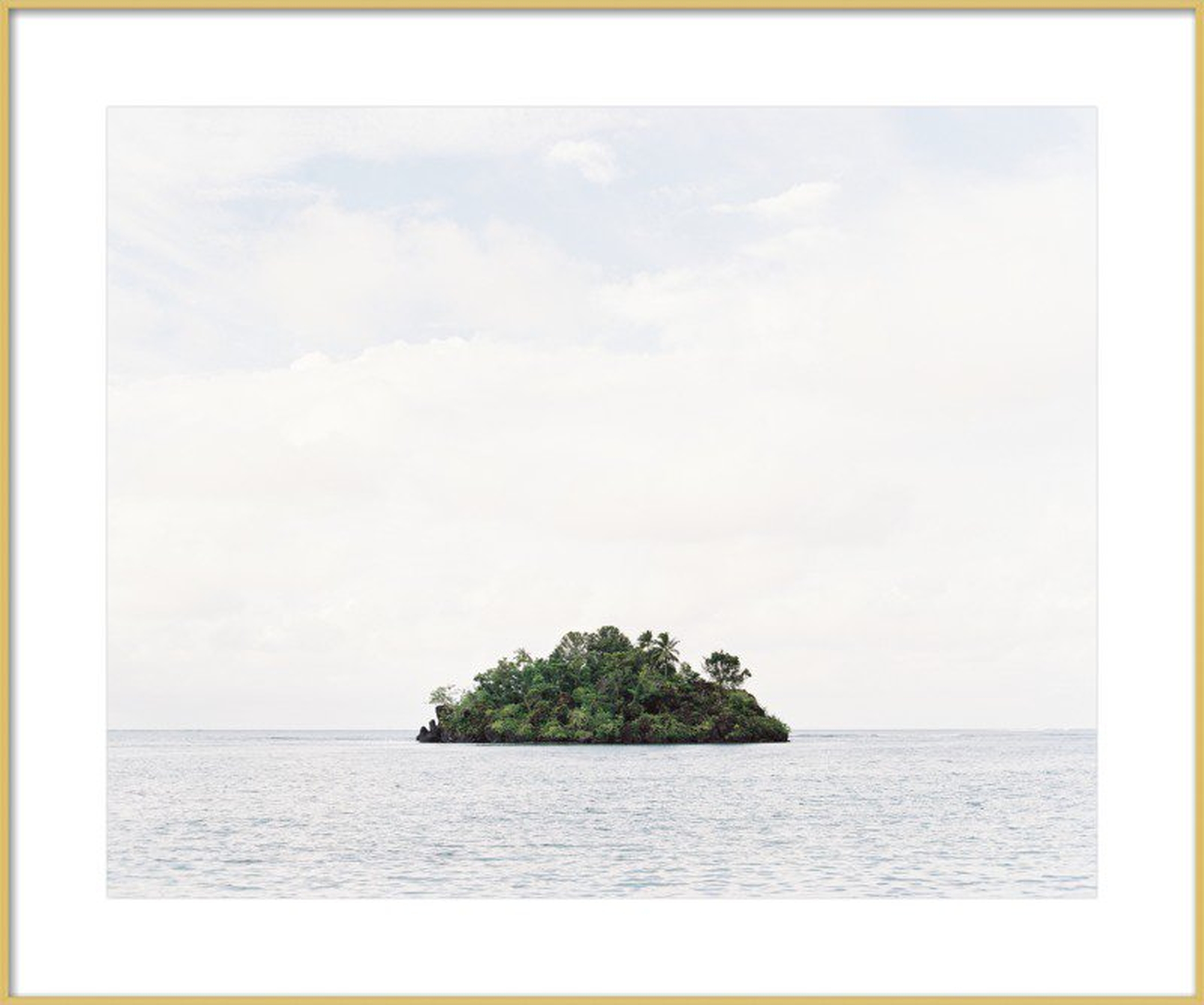 Island | Frosted gold Metal frame with matte | FINAL FRAMED SIZE: 31x26" - Artfully Walls