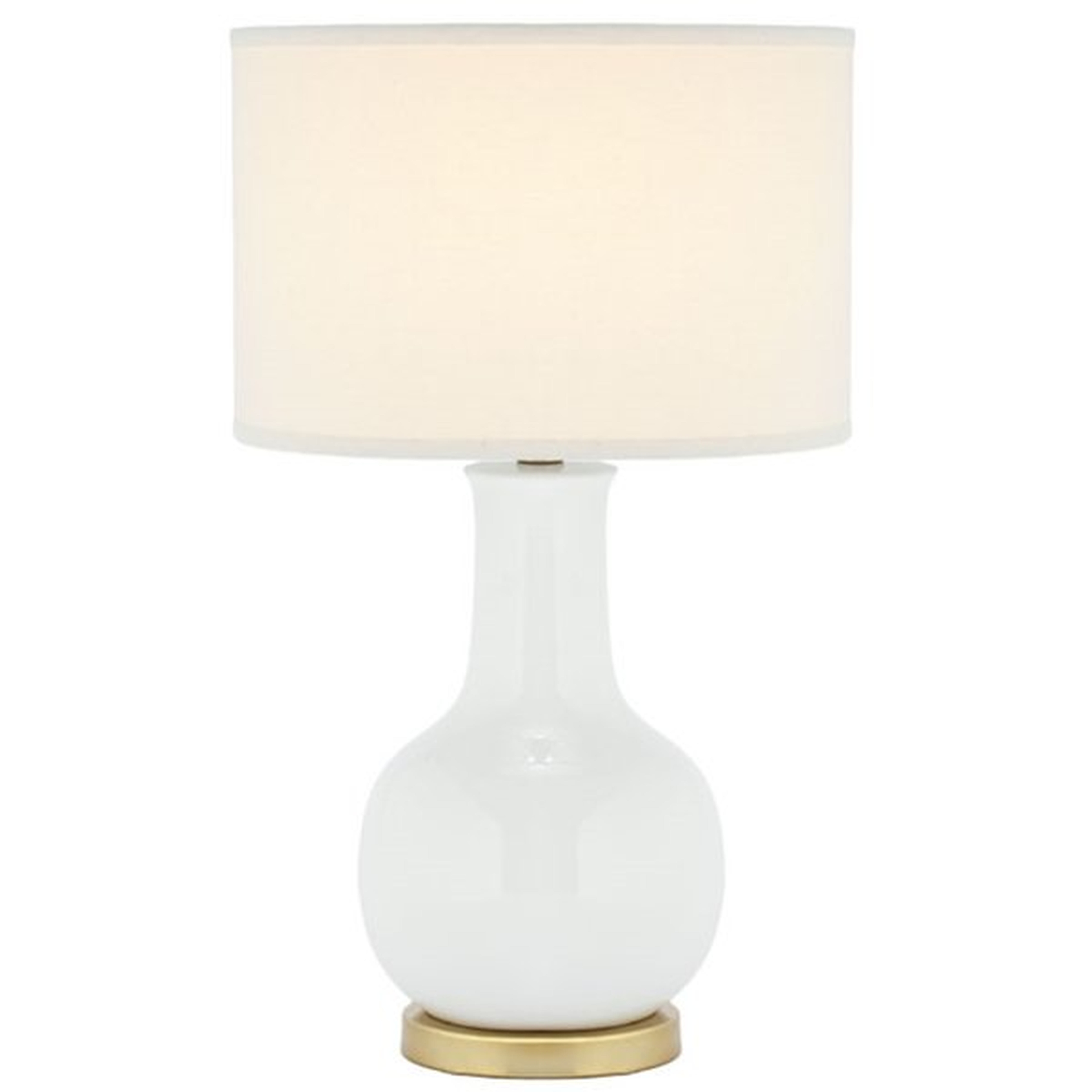 Lighting Louvre White Table Lamp - Overstock
