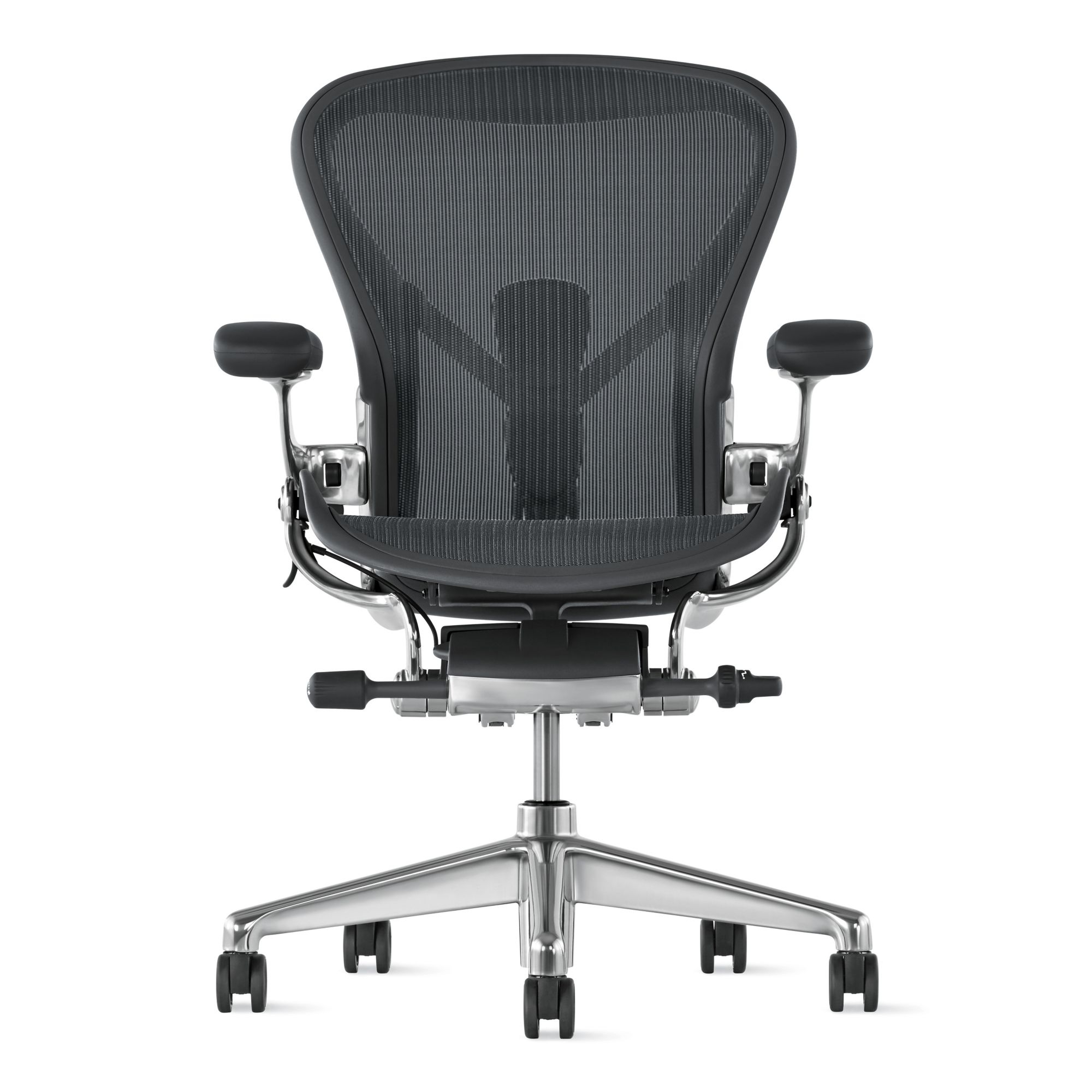 Aeron® Chair,  Frame / Base: Mineral / Satin Aluminum,  Size: Size C - Large,  Armpad: Standard  - Design Within Reach