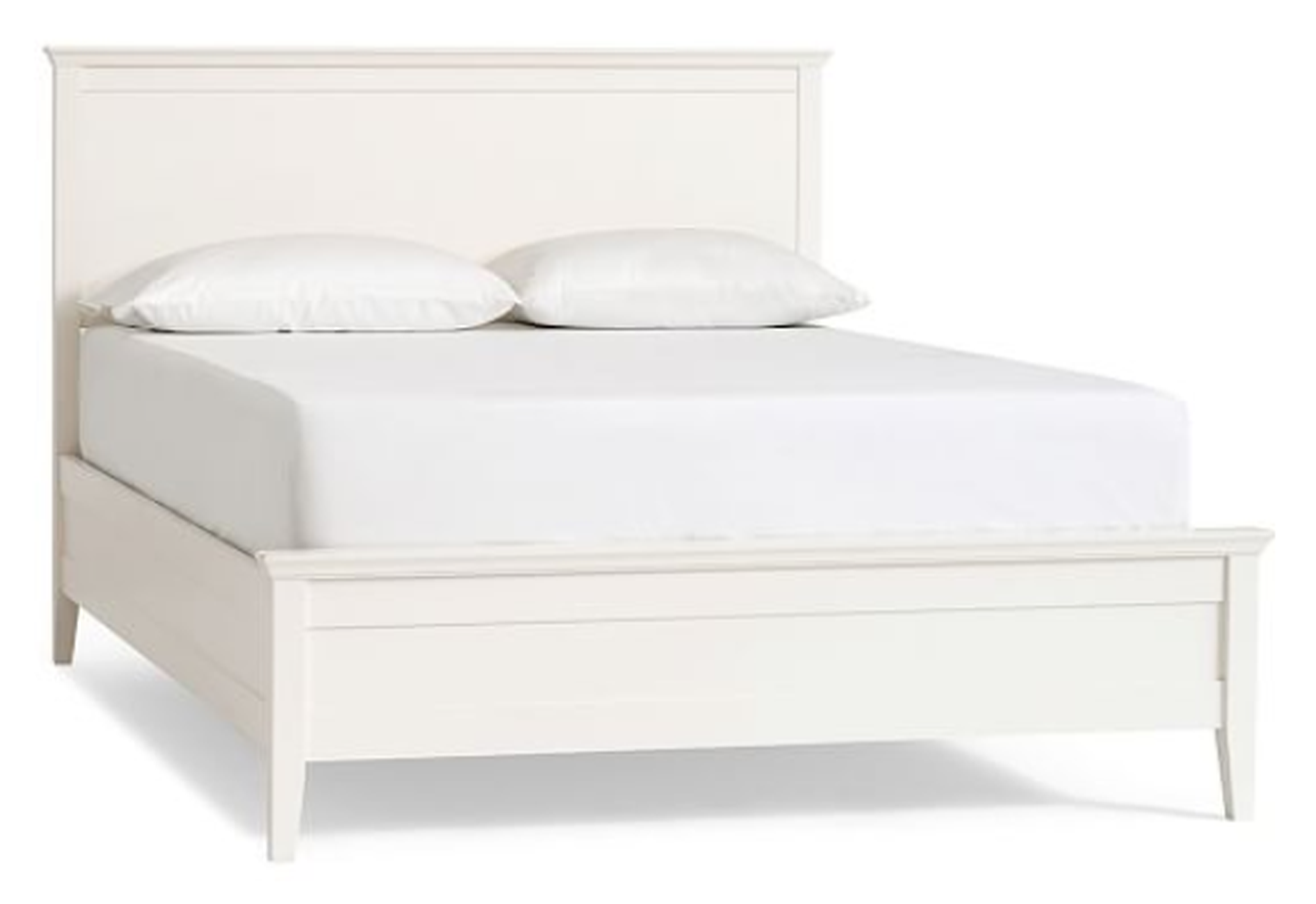 Clara Solid Wood Bed, King, Sky White - Pottery Barn