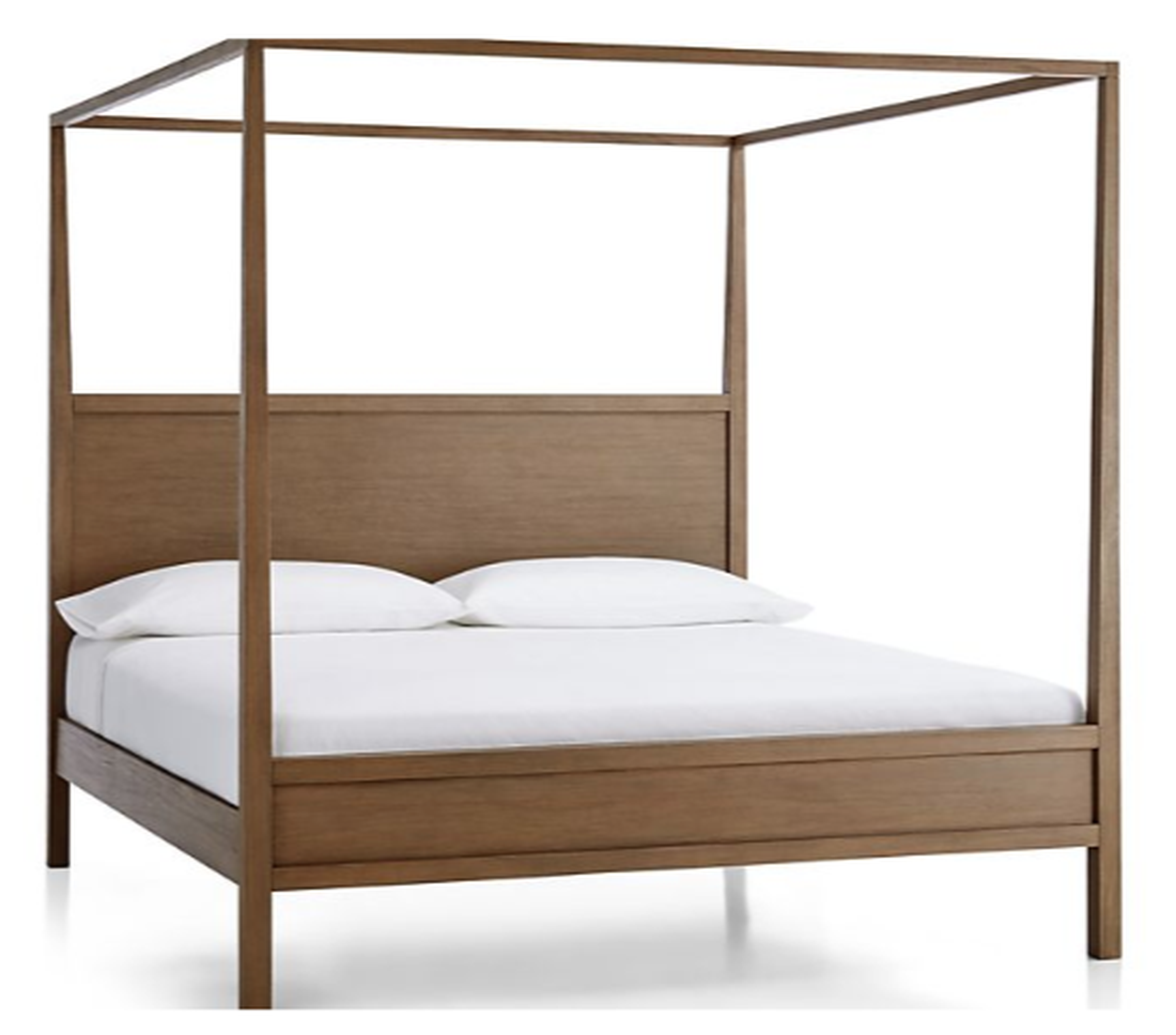 Keane Driftwood King Canopy Bed - Crate and Barrel