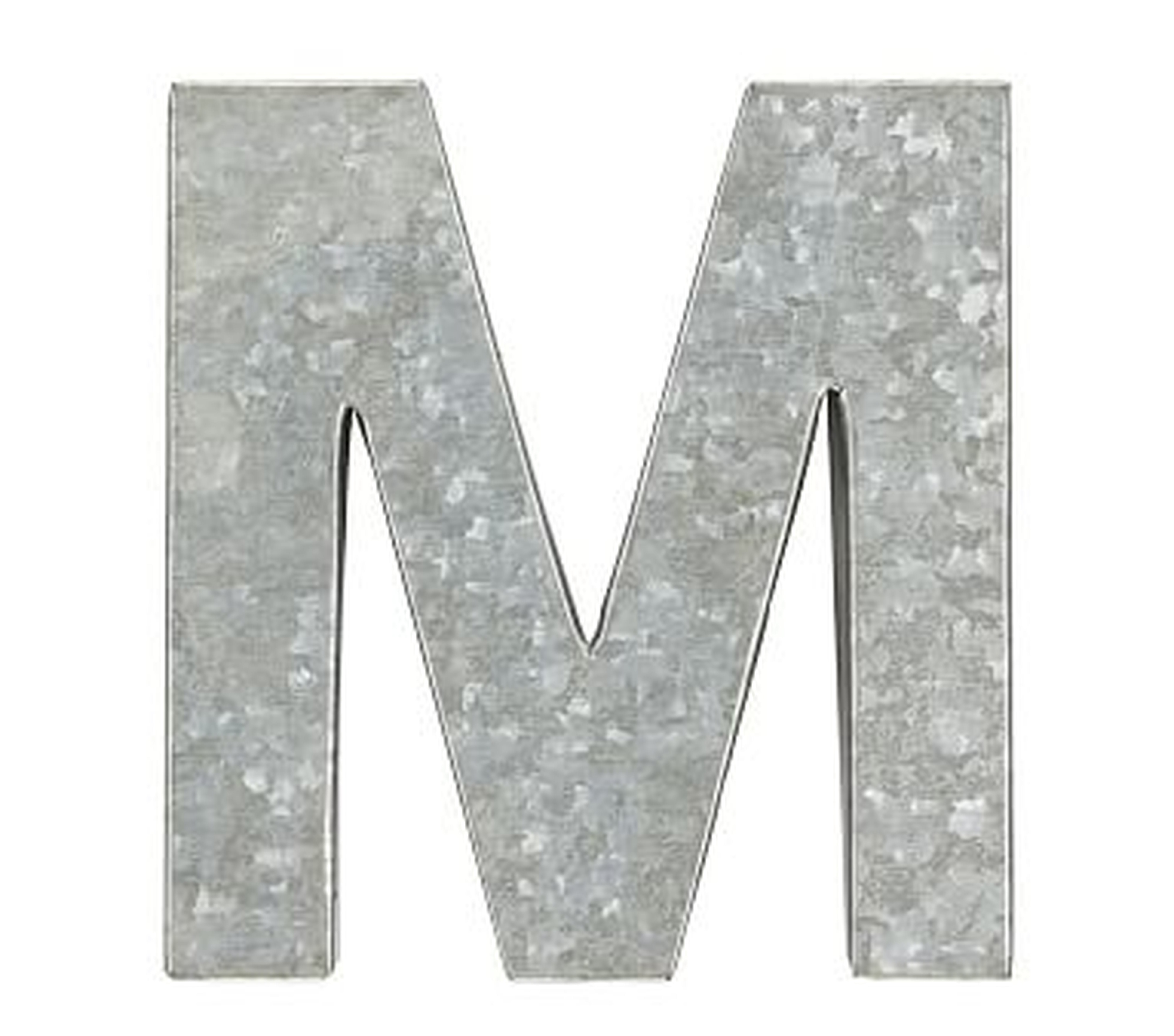 Galvanized Wall Letter, M - Pottery Barn Kids