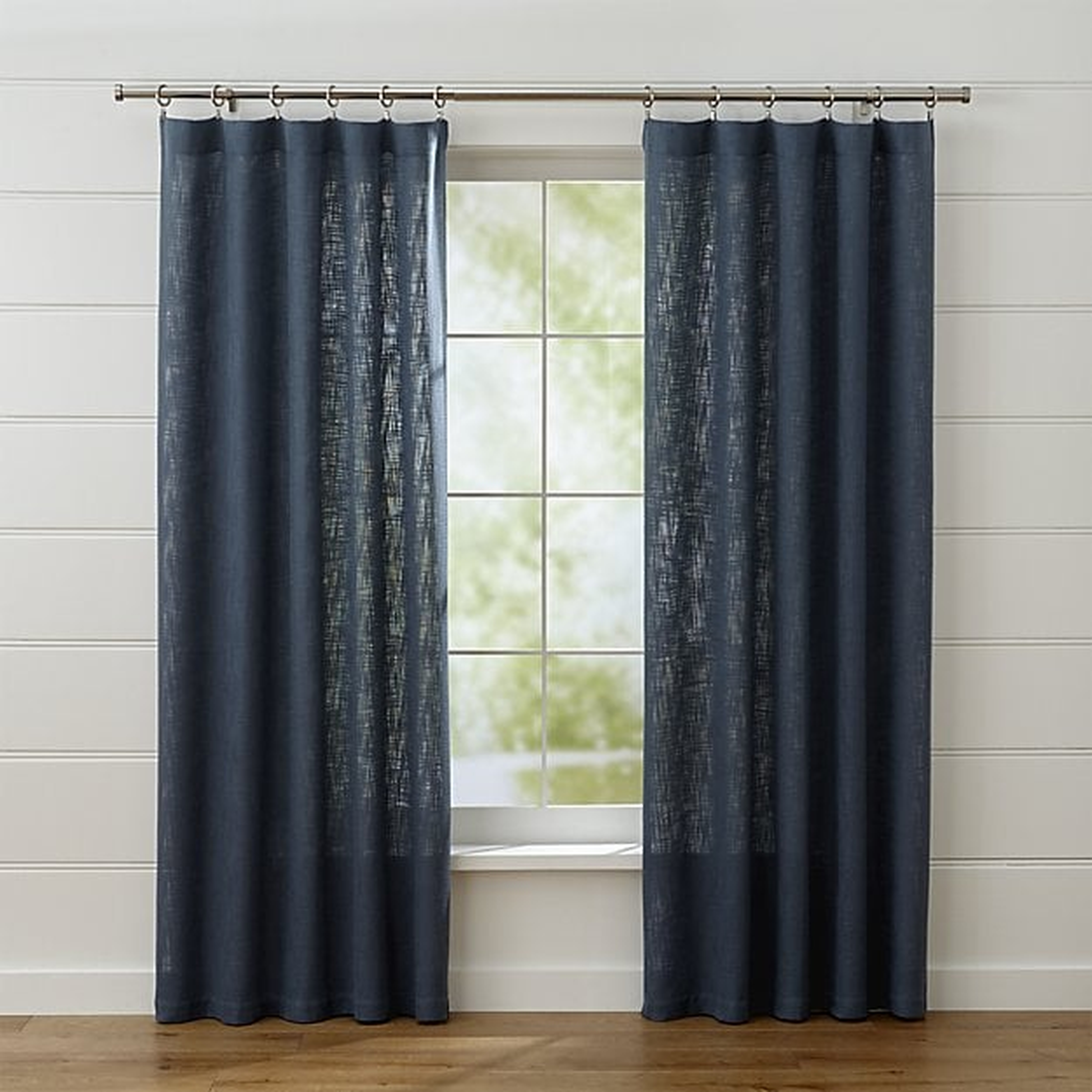 Lindstrom Blue Curtains - 84" - Crate and Barrel