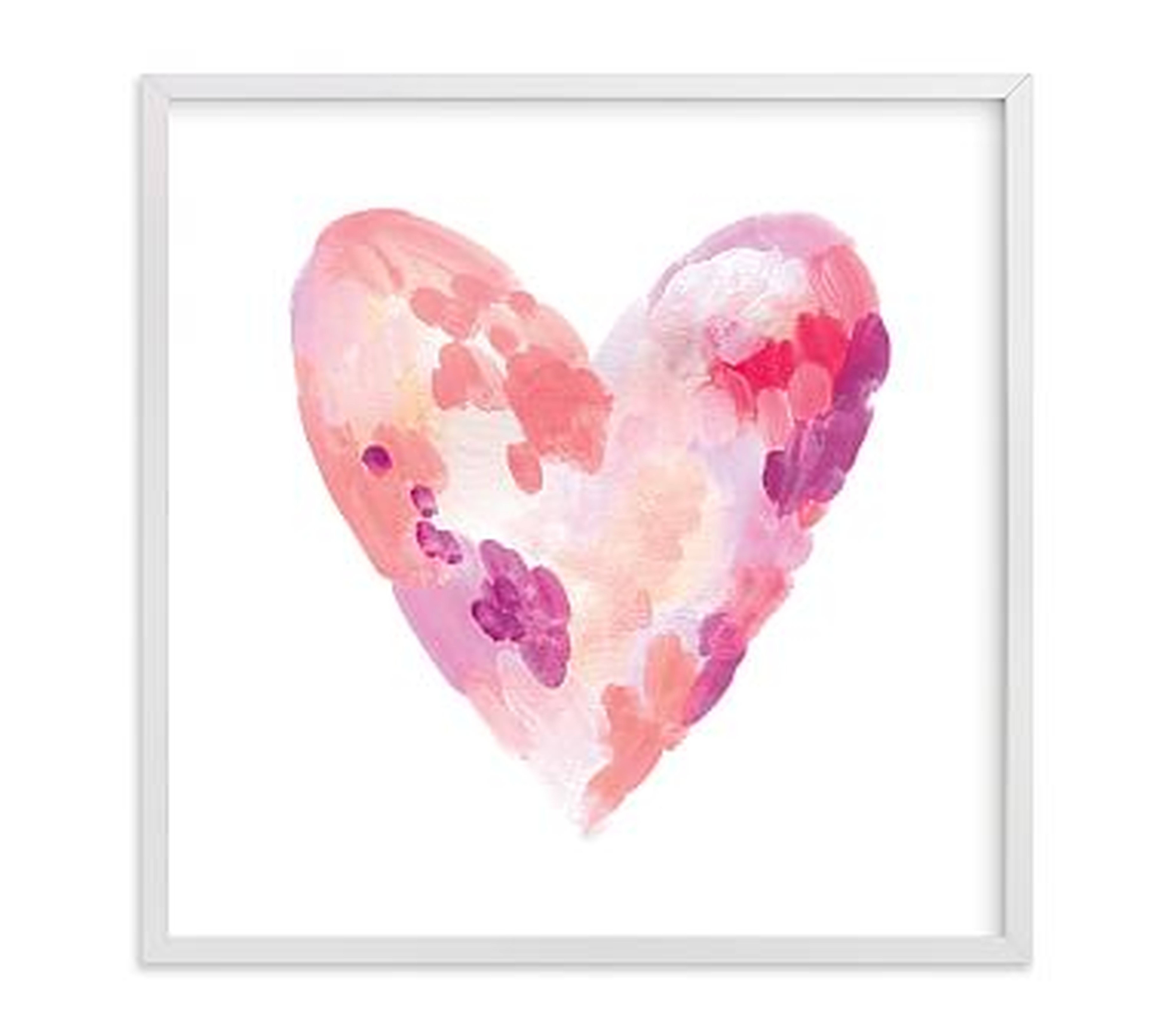 Abstract Heart Wall Art By Minted(R),16x16, White - Pottery Barn Kids
