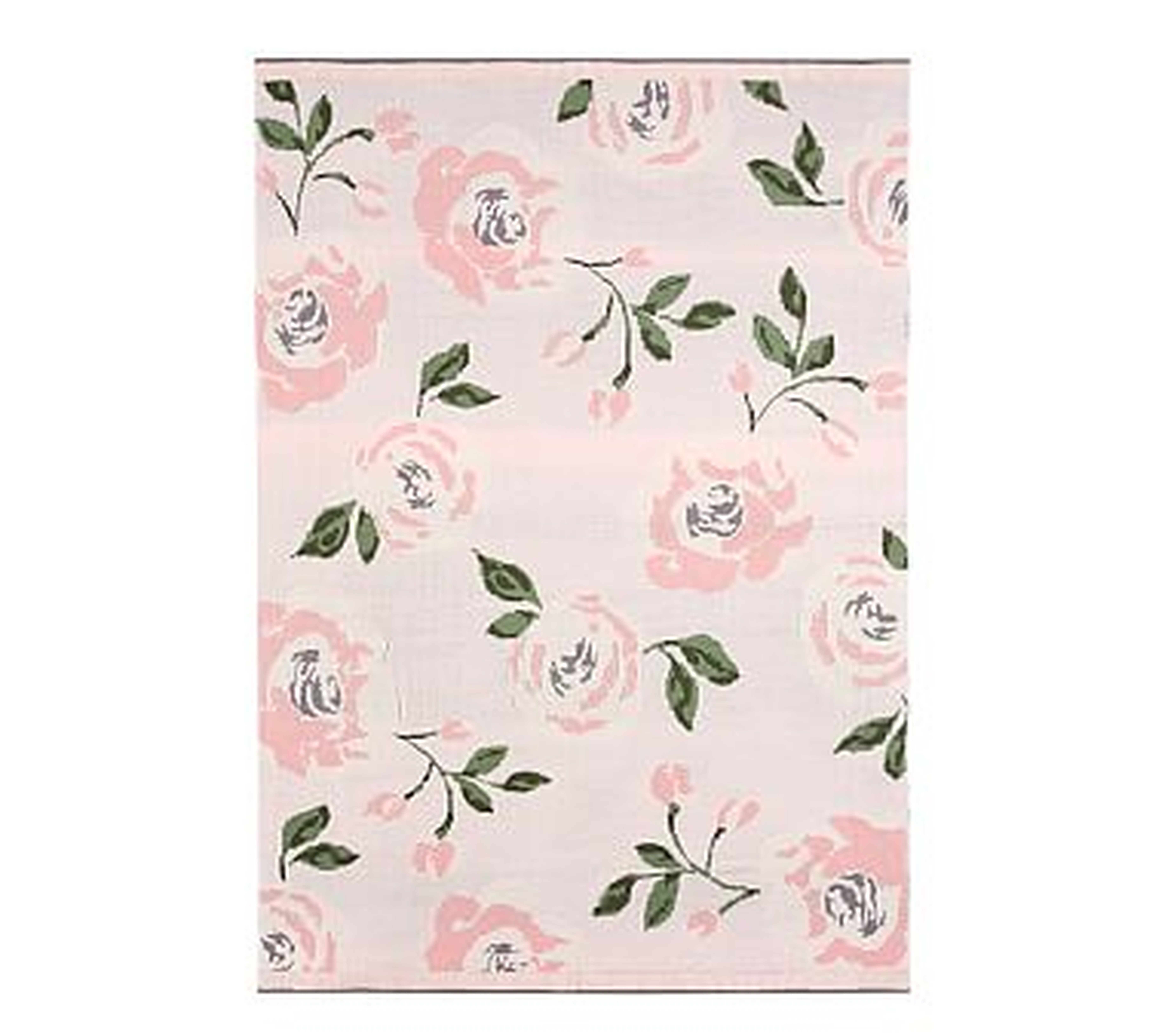 Meredith Knit Floral Baby Blanket, Blush - Pottery Barn Kids