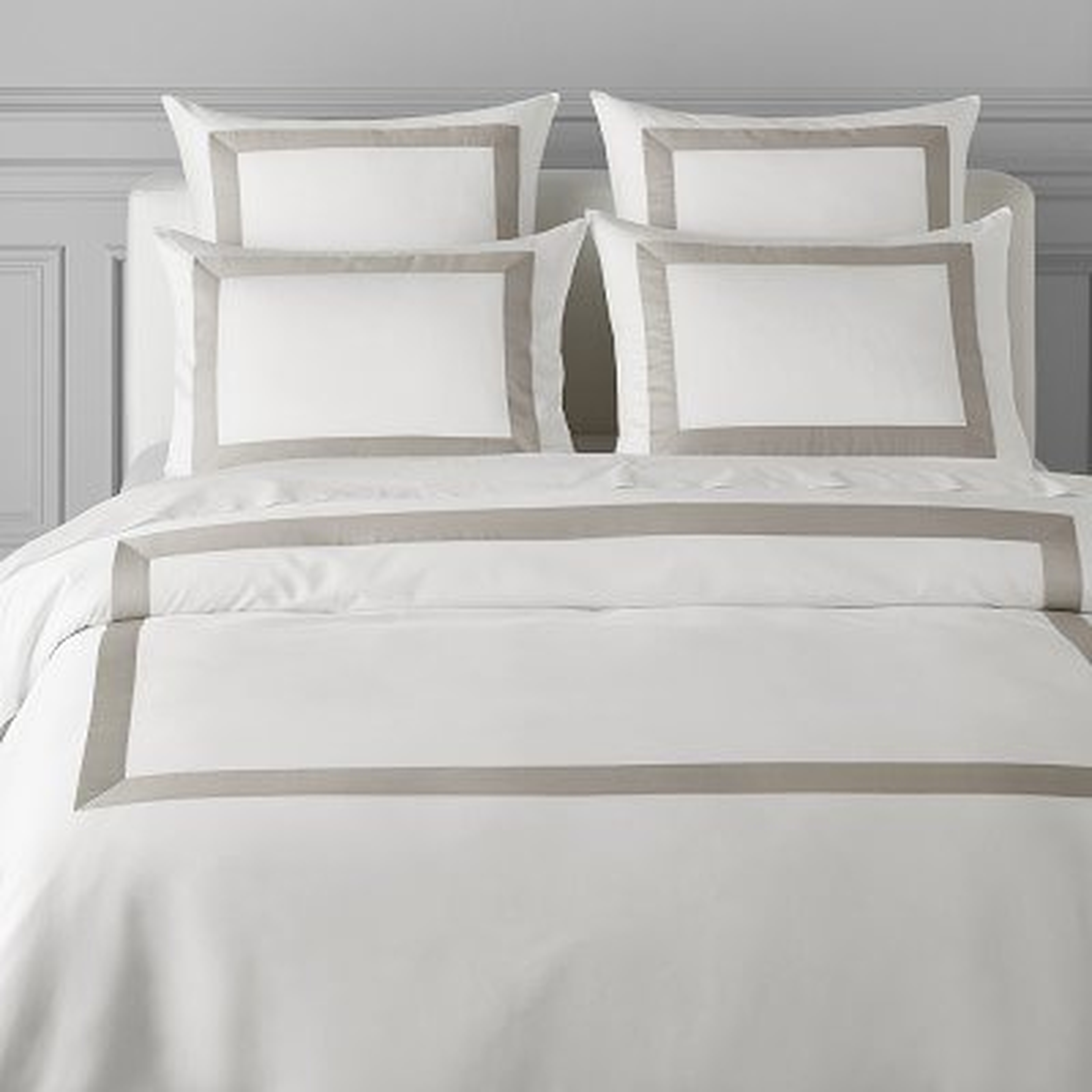Monte Carlo Italian Bedding, Duvet, King, Gray - Williams Sonoma