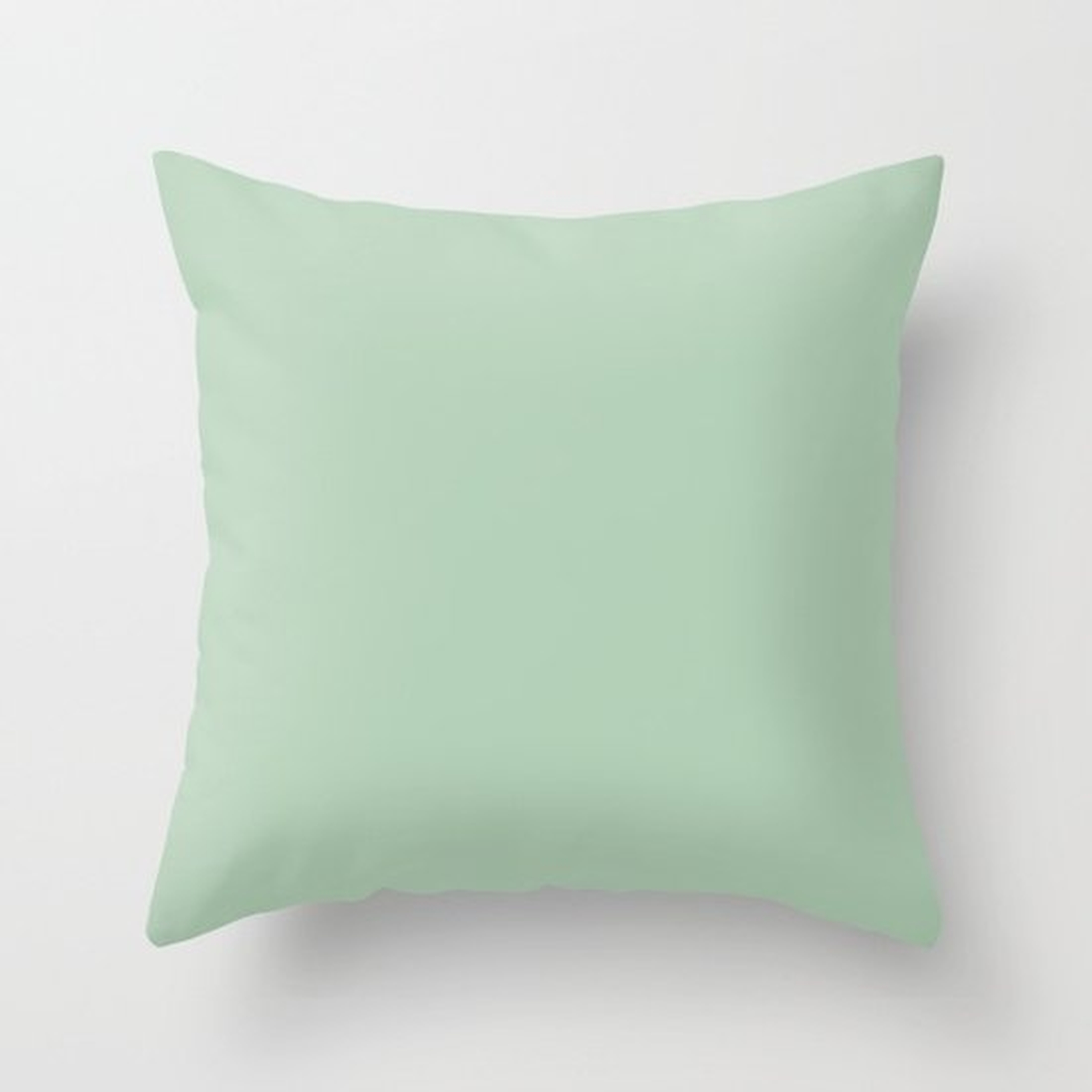 Simply Pastel Cactus Green pillow with insert 20x20 - Society6